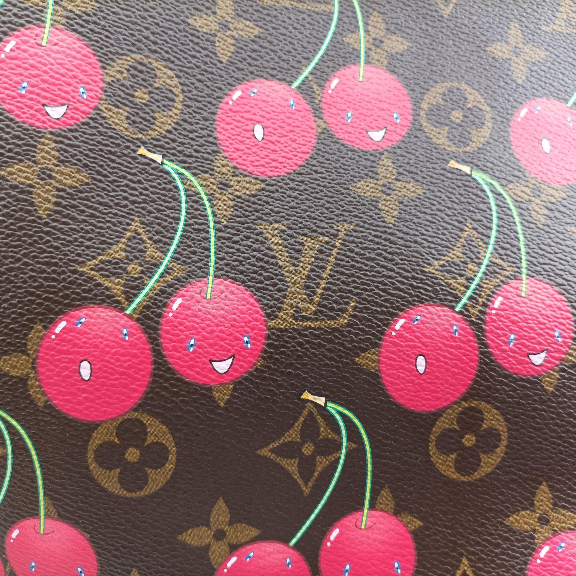Secondhand Louis Vuitton Cherry Sac Plat Brown×Cherry Print Monogram Canvas M95010 handbag | stylenewstar