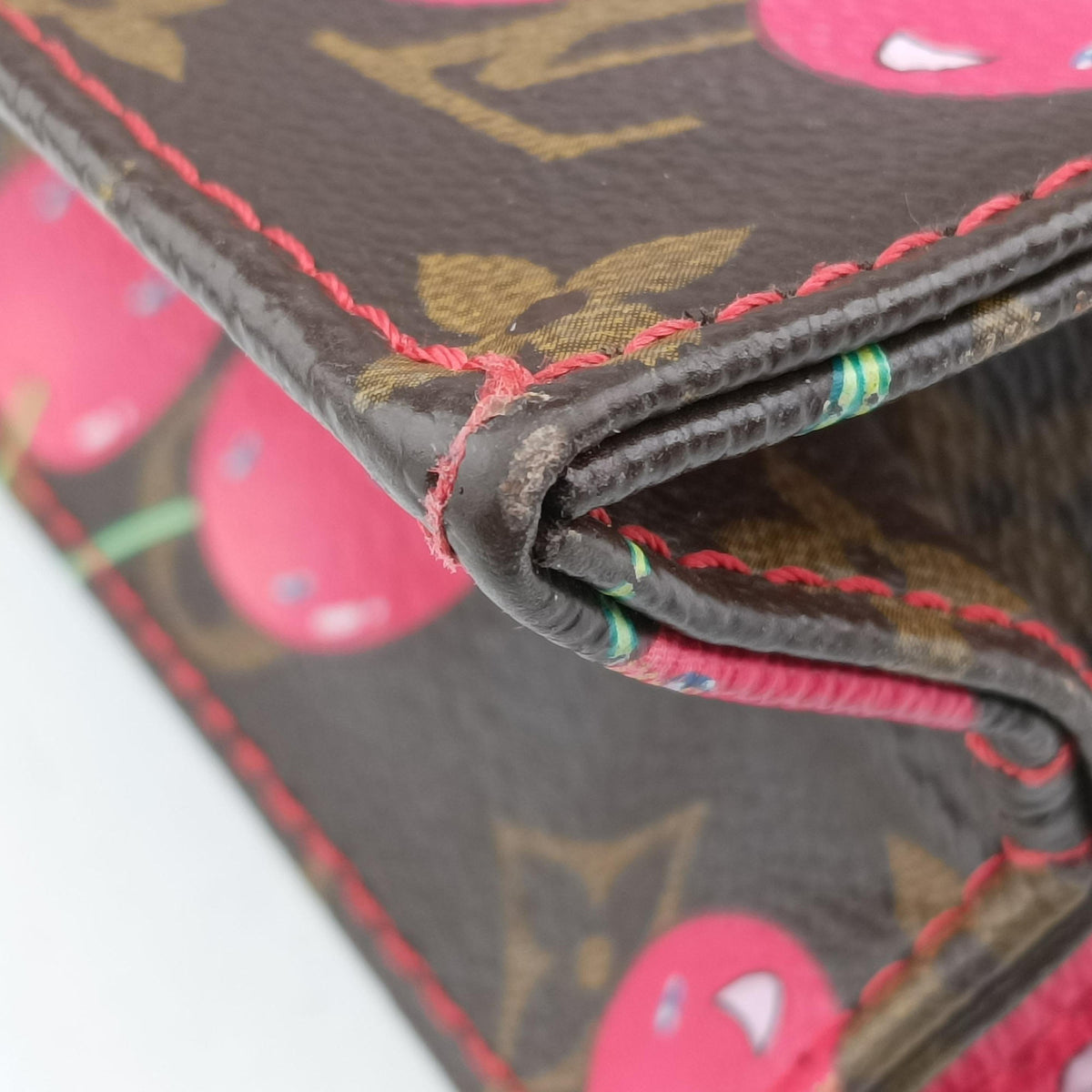 Secondhand Louis Vuitton Cherry Sac Plat Brown×Cherry Print Monogram Canvas M95010 handbag | stylenewstar