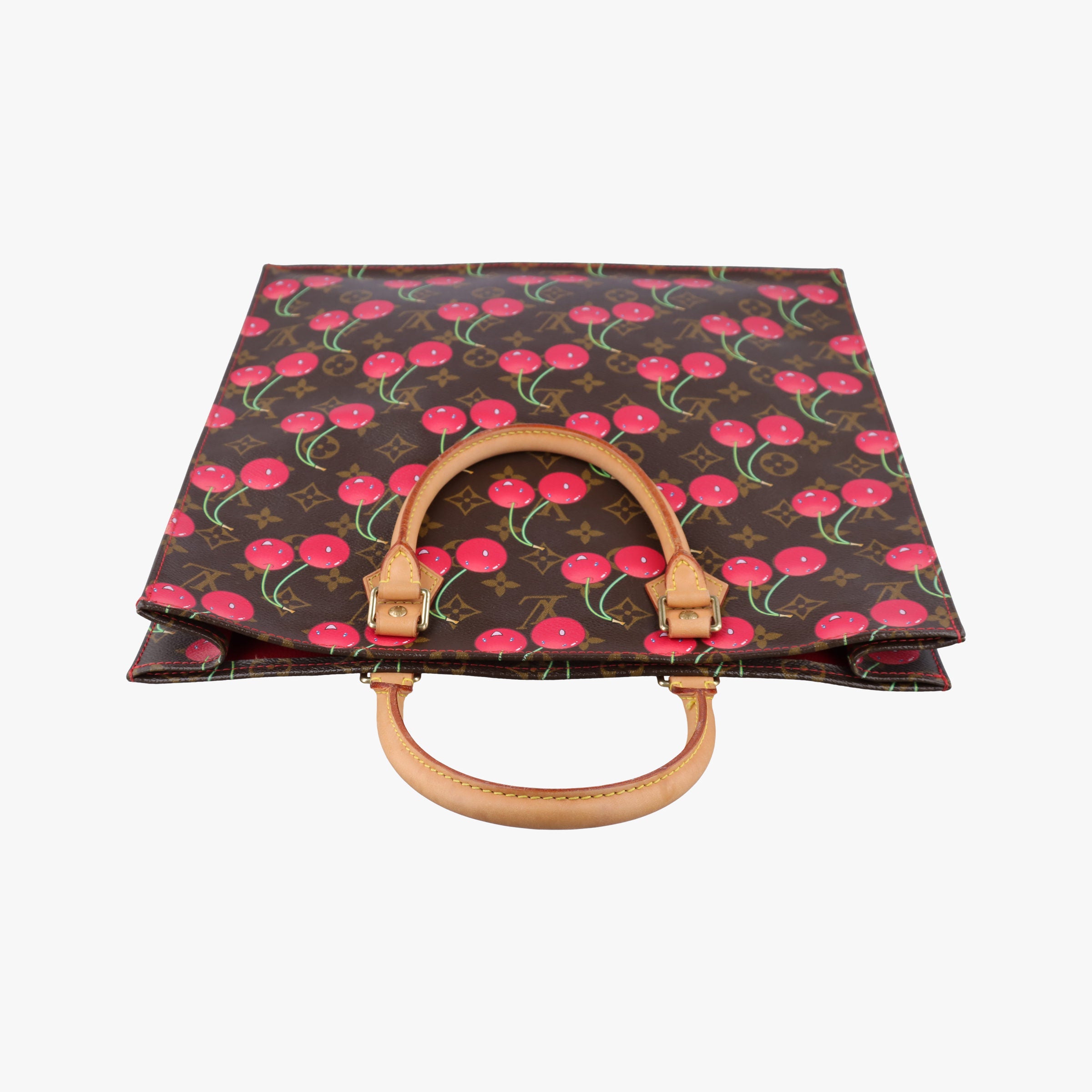 Secondhand Louis Vuitton Cherry Sac Plat Brown×Cherry Print Monogram Canvas M95010 handbag | stylenewstar