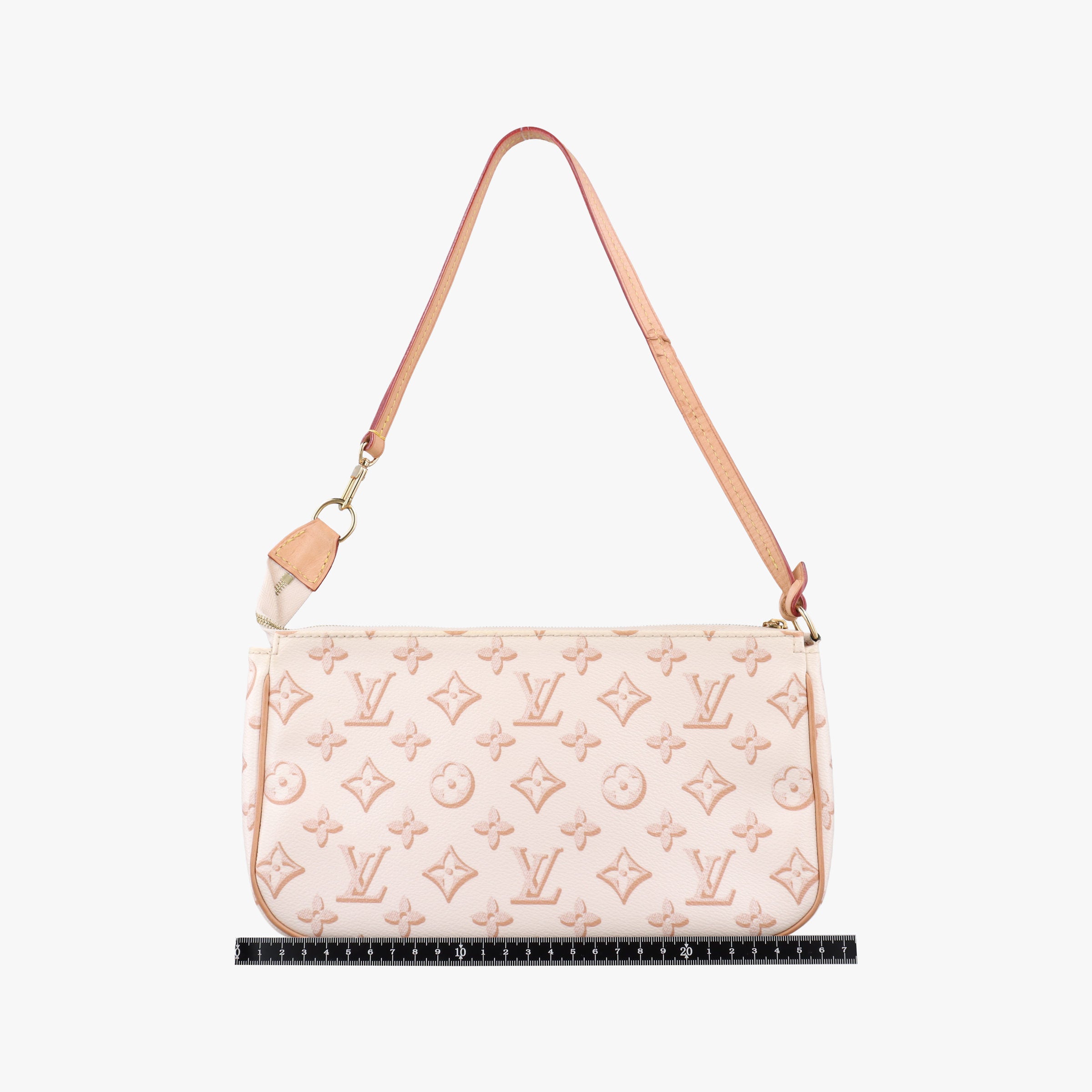 Pre-owned Louis Vuitton Maxi Pochette Accessoires Ivory x Brown PVC-coated canvas M20920 shoulderbag | stylenewstar
