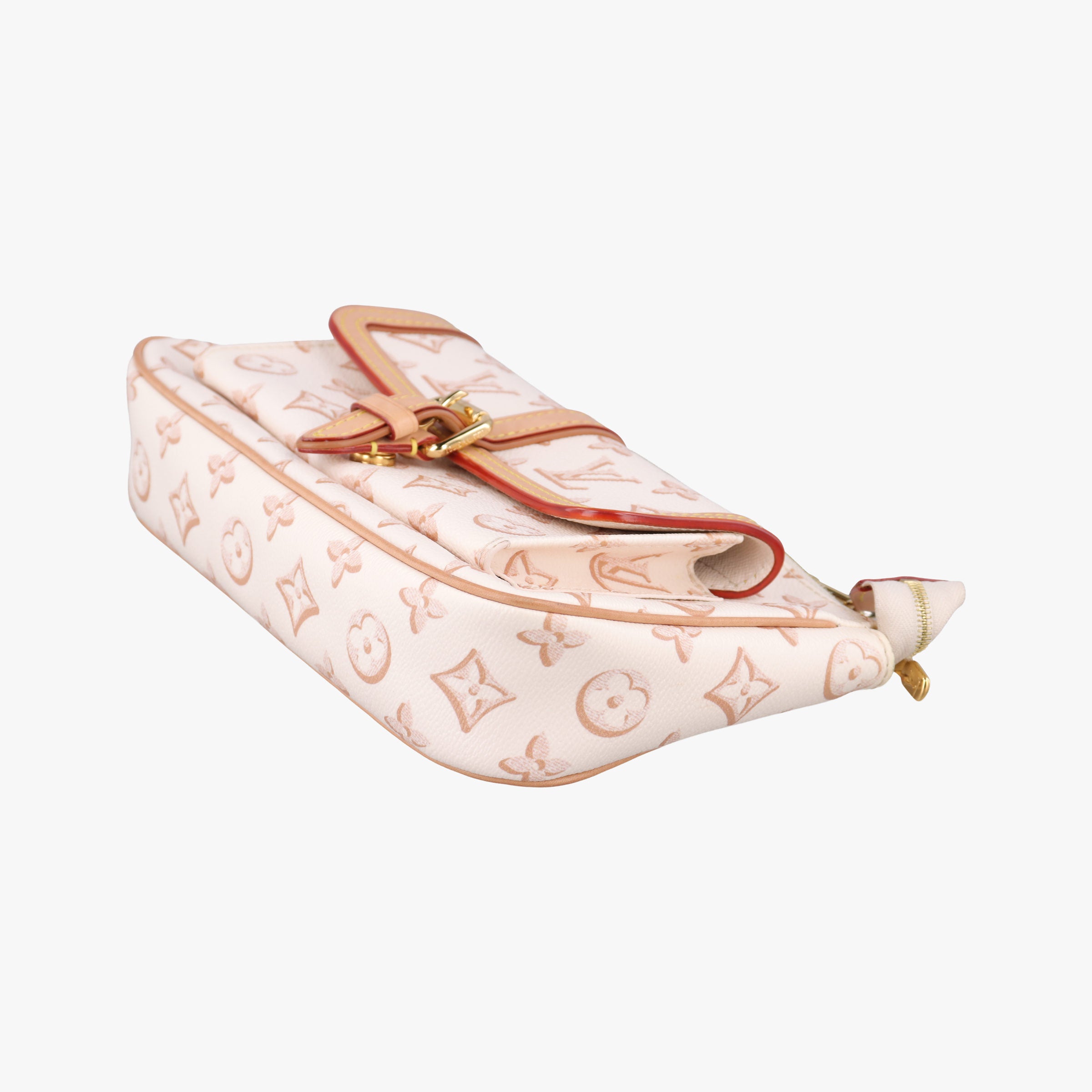 Pre-owned Louis Vuitton Maxi Pochette Accessoires Ivory x Brown PVC-coated canvas M20920 shoulderbag | stylenewstar