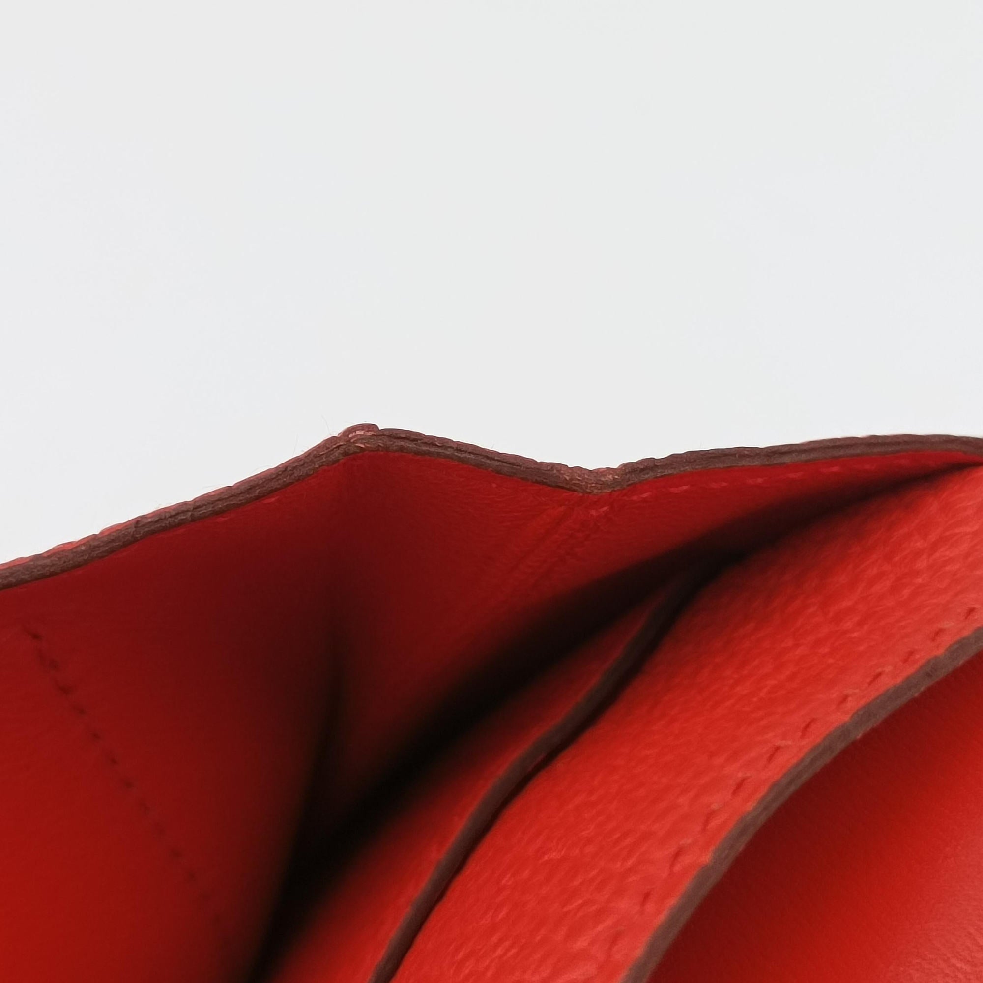 Pre-owned Hermes Dogon Duo Orange Togo  clutchbag | stylenewstar