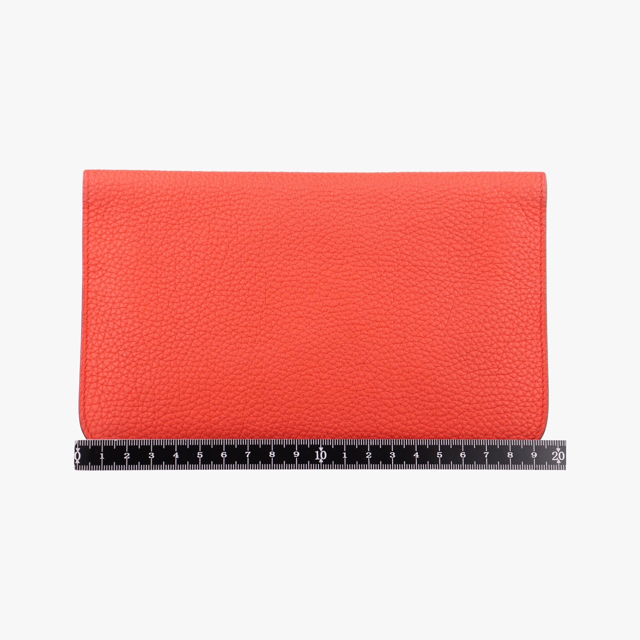 Pre-owned Hermes Dogon Duo Orange Togo  clutchbag | stylenewstar