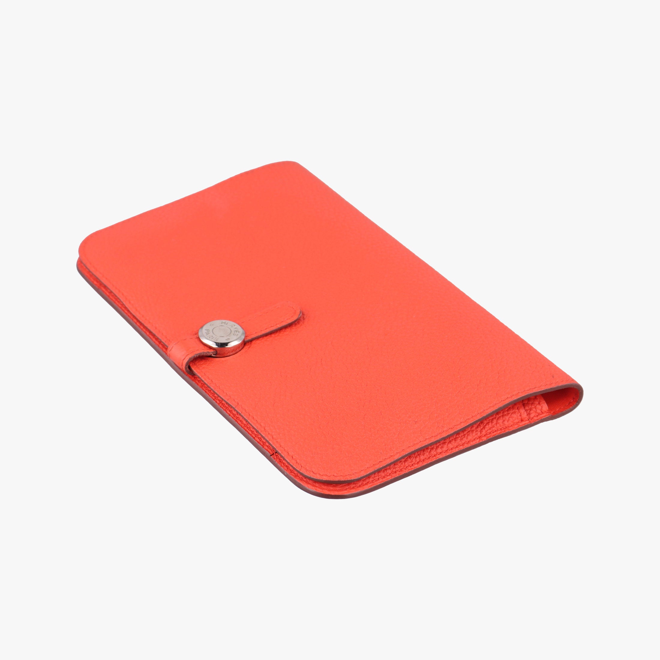 Pre-owned Hermes Dogon Duo Orange Togo  clutchbag | stylenewstar