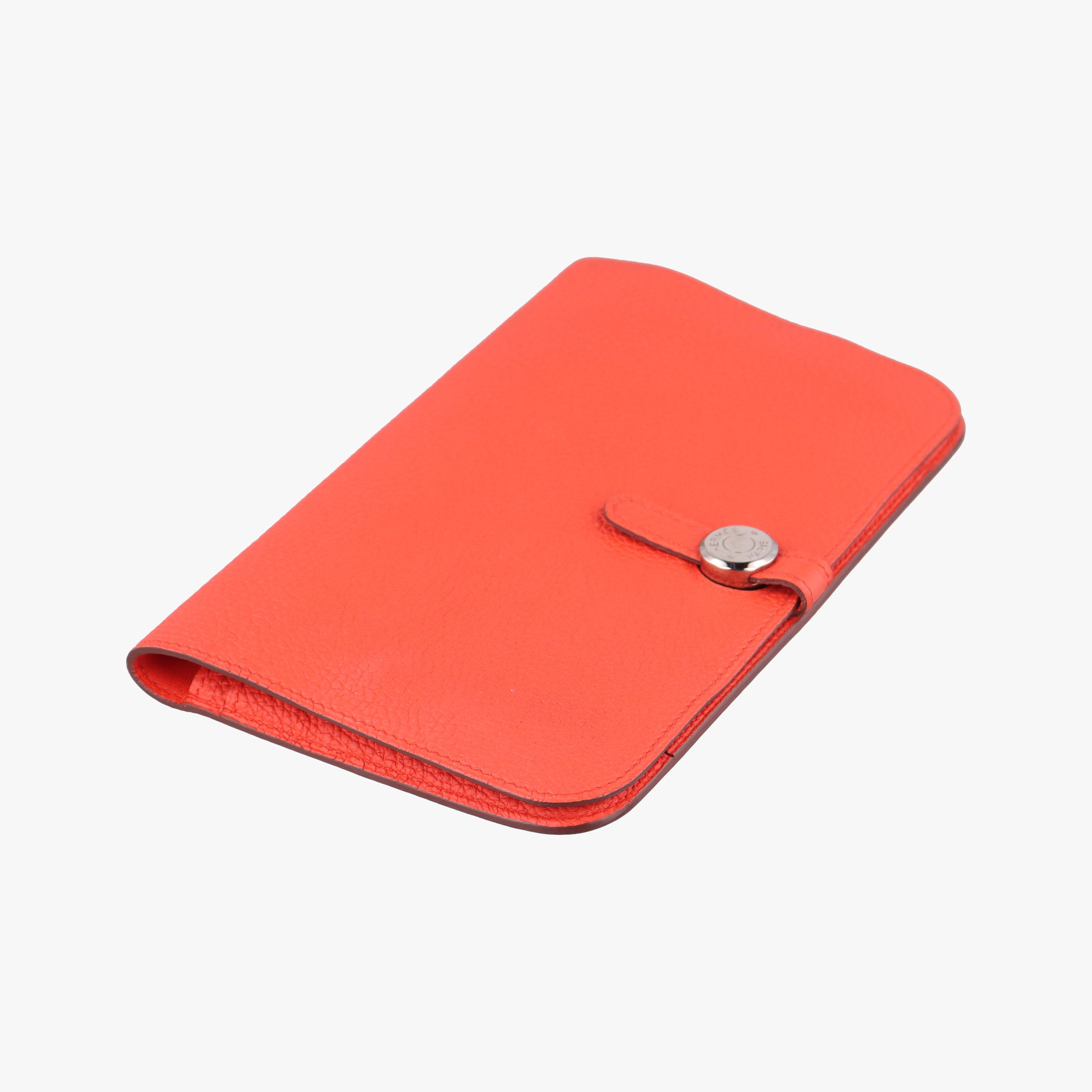 Pre-owned Hermes Dogon Duo Orange Togo  clutchbag | stylenewstar