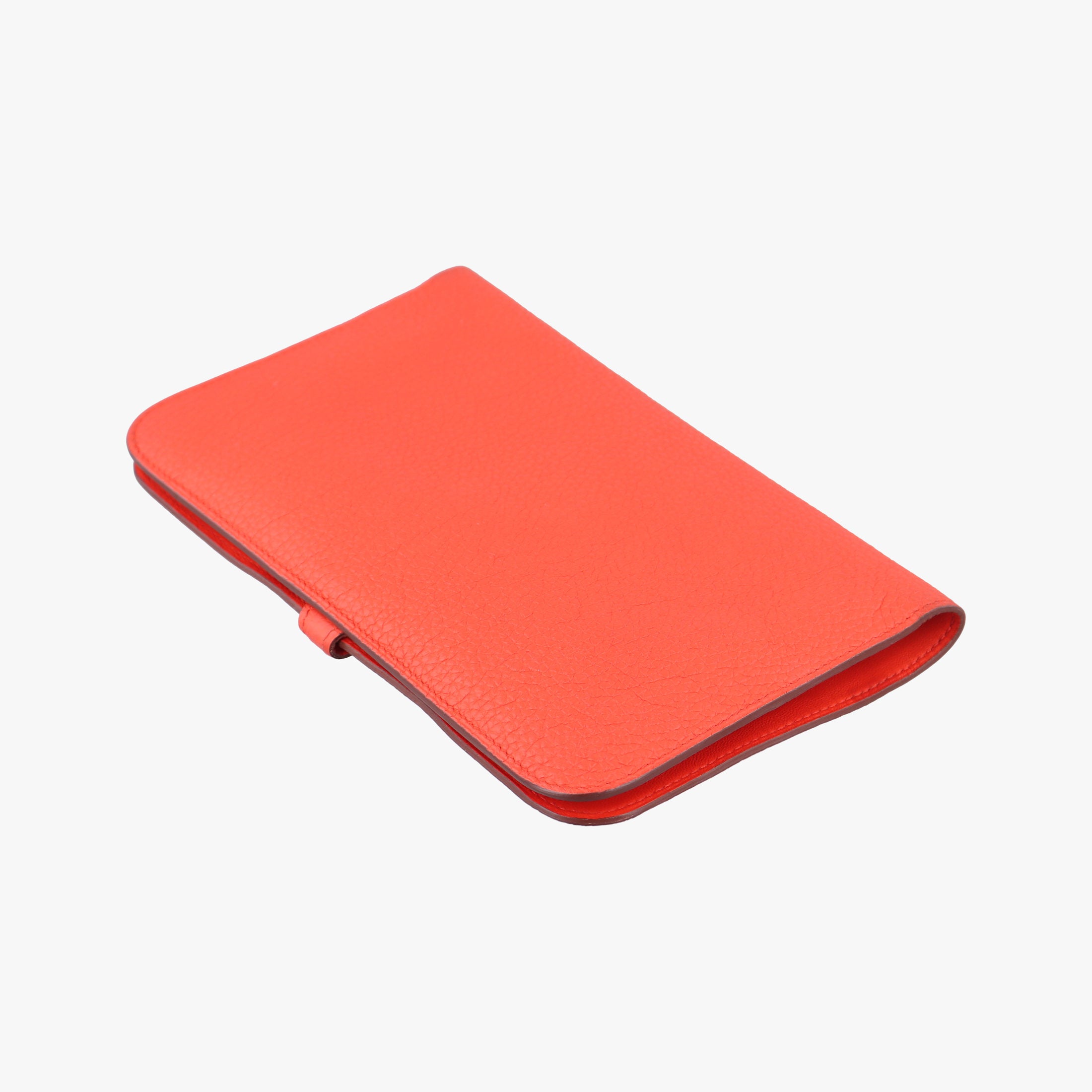 Pre-owned Hermes Dogon Duo Orange Togo  clutchbag | stylenewstar
