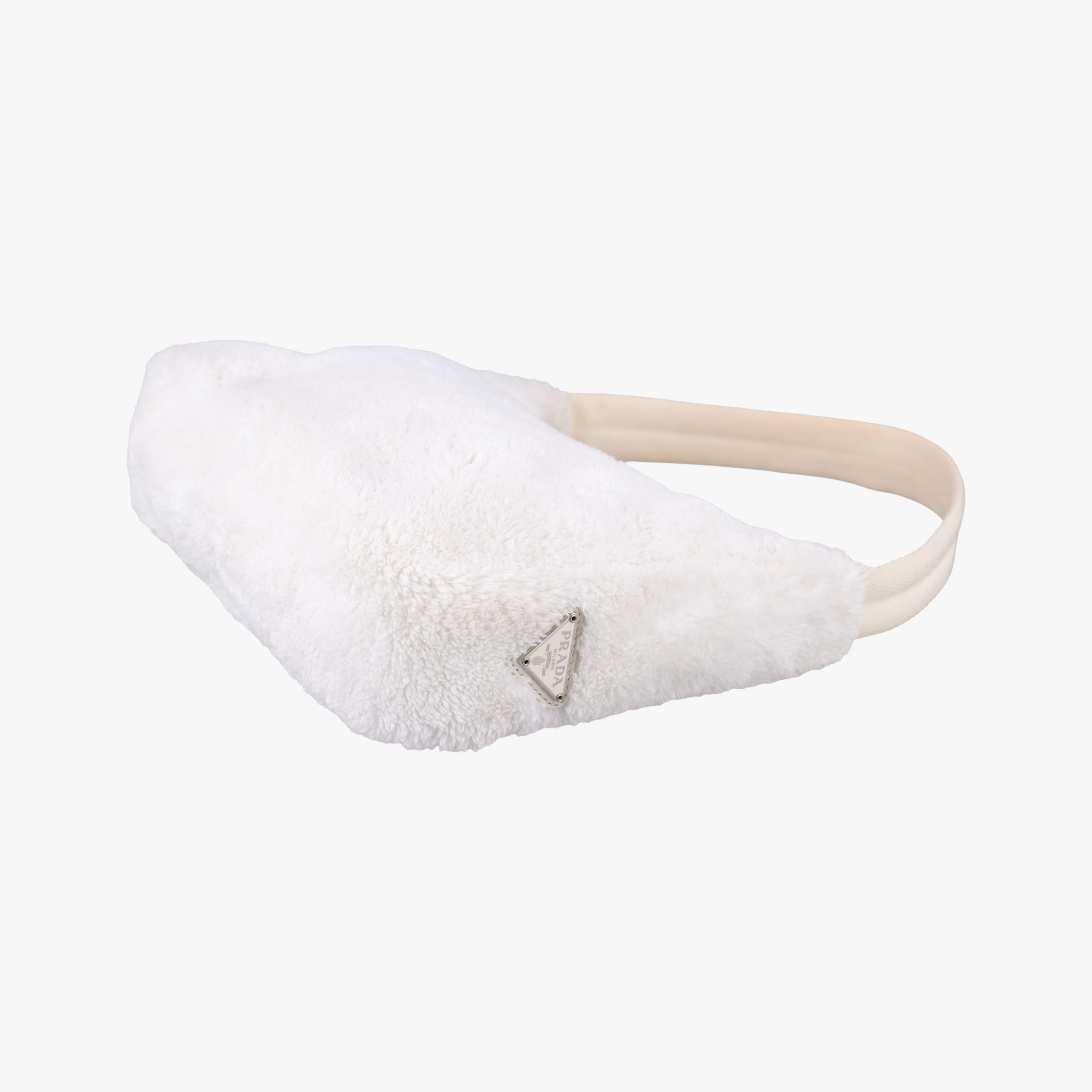 Vintage Prada Re-Edition2000 White Terry cloth 1NE515 handbag | stylenewstar