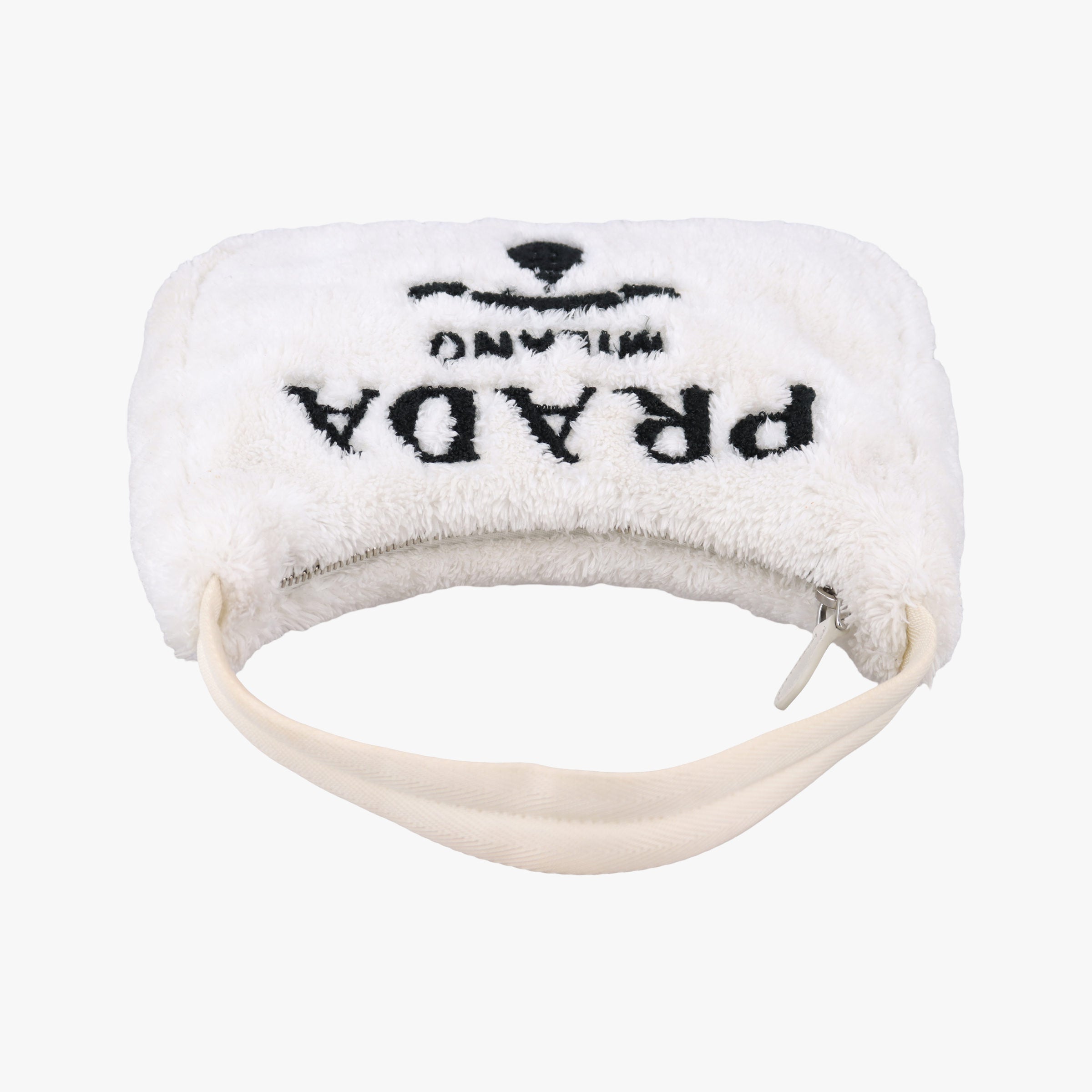 Vintage Prada Re-Edition2000 White Terry cloth 1NE515 handbag | stylenewstar