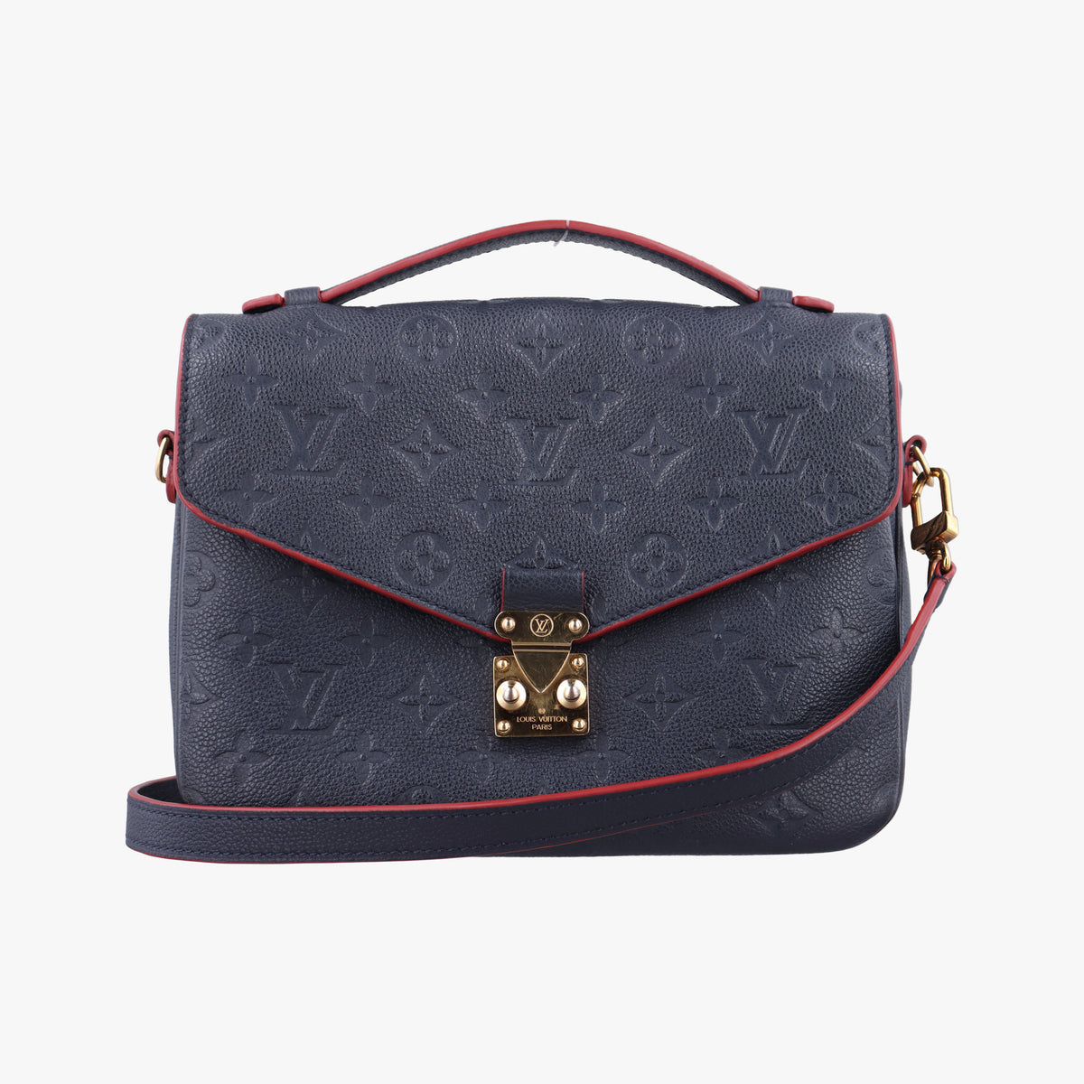 Pre-owned Louis Vuitton Pochette MéTIS MM Navy×Marine Rouge Monogram Empreinte M44071 shoulderbag | stylenewstar