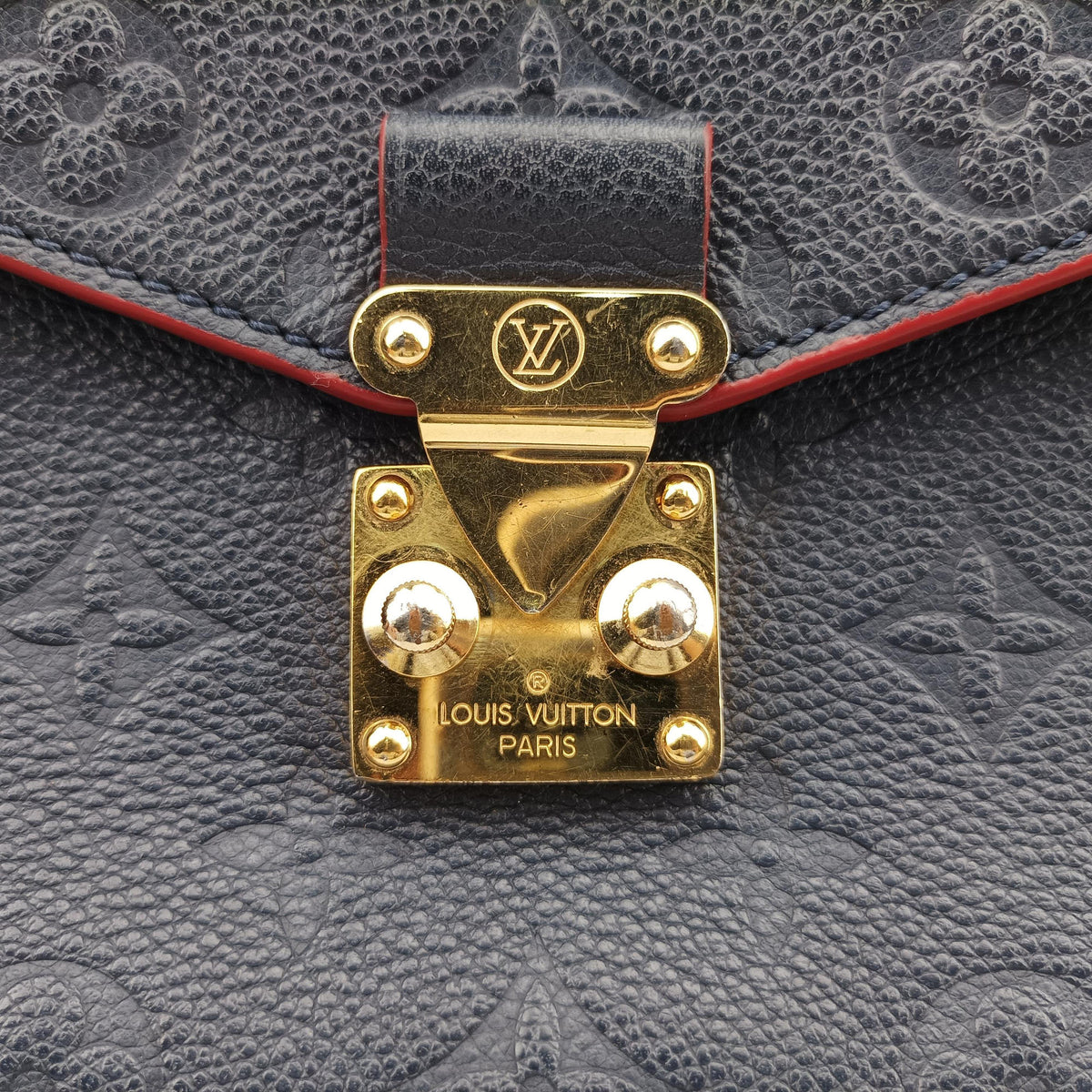 Pre-owned Louis Vuitton Pochette MéTIS MM Navy×Marine Rouge Monogram Empreinte M44071 shoulderbag | stylenewstar