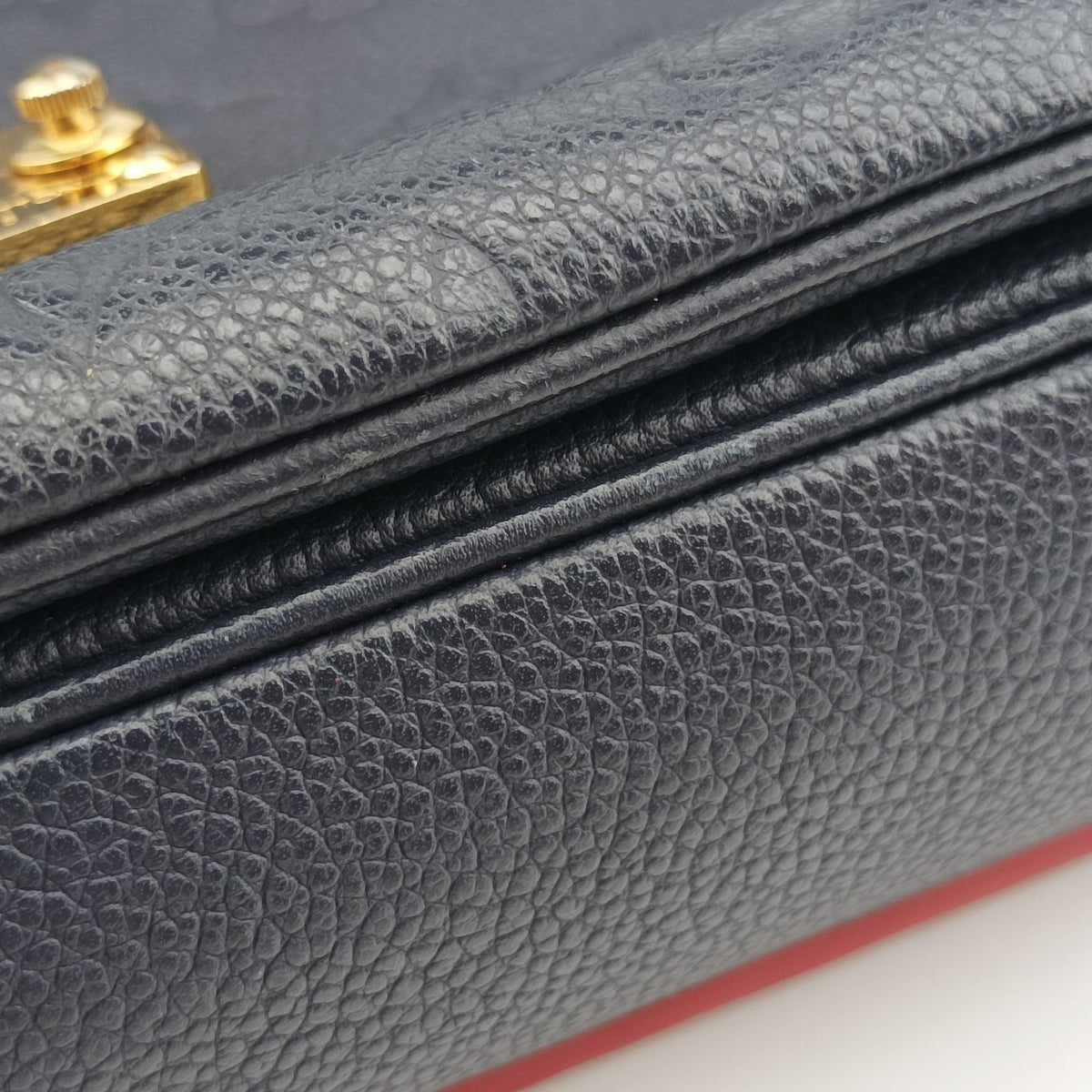Pre-owned Louis Vuitton Pochette MéTIS MM Navy×Marine Rouge Monogram Empreinte M44071 shoulderbag | stylenewstar