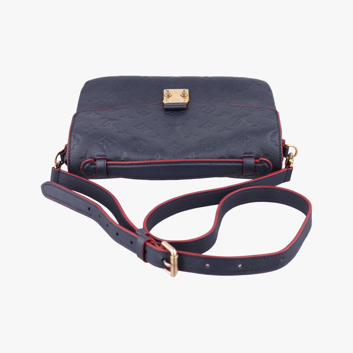 Pre-owned Louis Vuitton Pochette MéTIS MM Navy×Marine Rouge Monogram Empreinte M44071 shoulderbag | stylenewstar