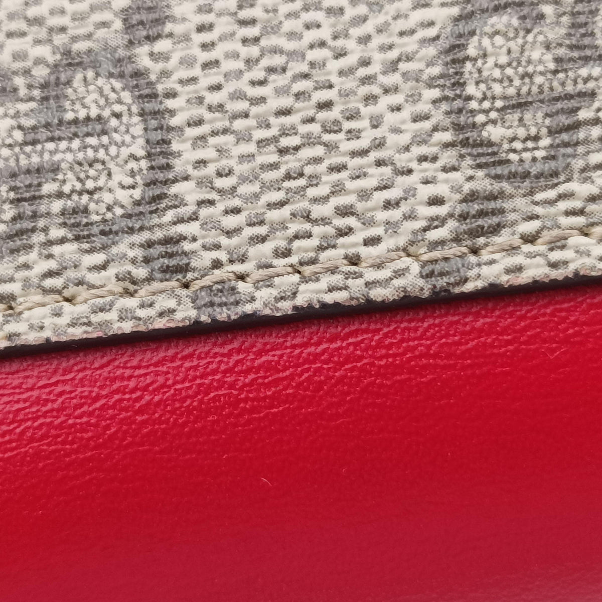 Pre-owned Gucci Padlock Chain beige×red×multi PVC coated canvas×Leather 453506 handbag | stylenewstar