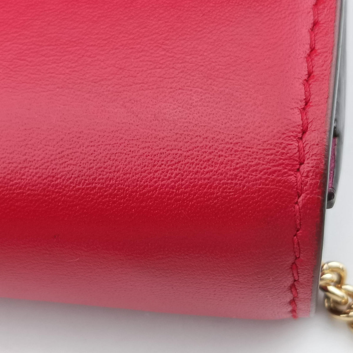 Pre-owned Gucci Padlock Chain beige×red×multi PVC coated canvas×Leather 453506 handbag | stylenewstar