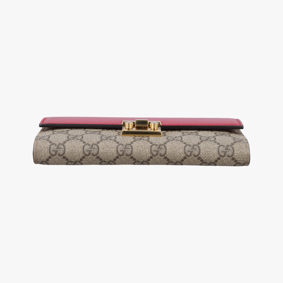 Pre-owned Gucci Padlock Chain beige×red×multi PVC coated canvas×Leather 453506 handbag | stylenewstar
