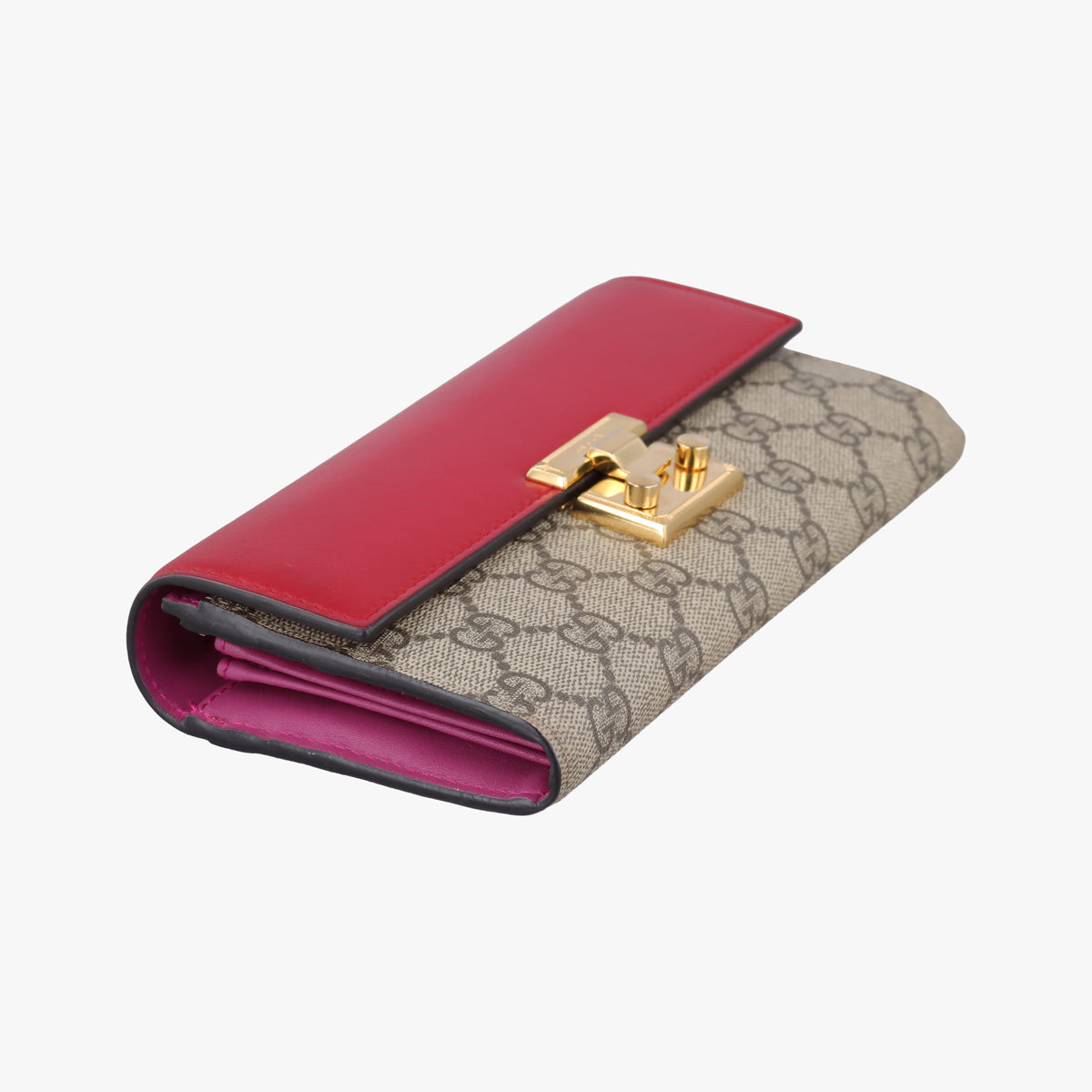 Pre-owned Gucci Padlock Chain beige×red×multi PVC coated canvas×Leather 453506 handbag | stylenewstar