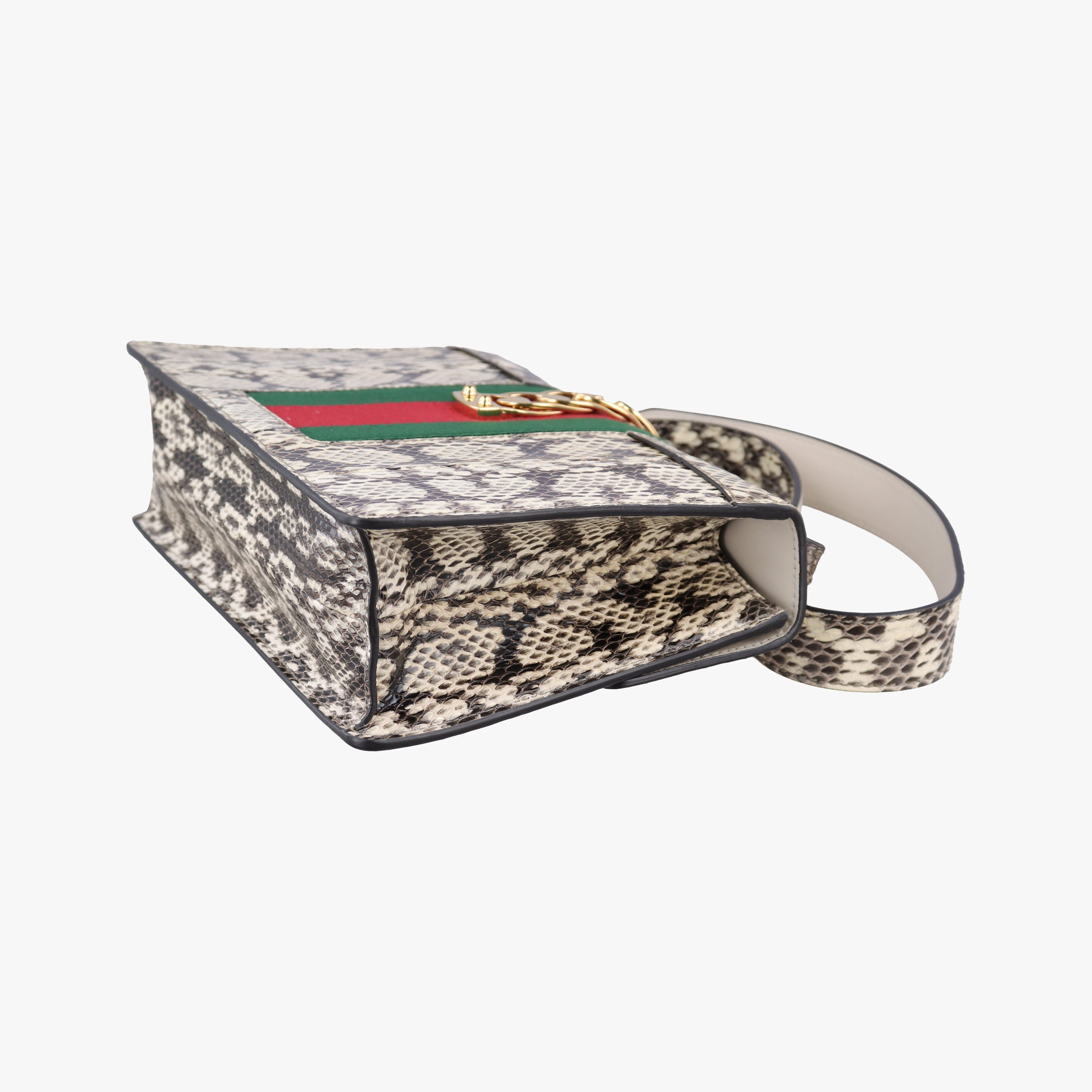 Pre-owned Gucci Sylvie Beige×Multi Snakeskin×Leather 421882 shoulderbag | stylenewstar