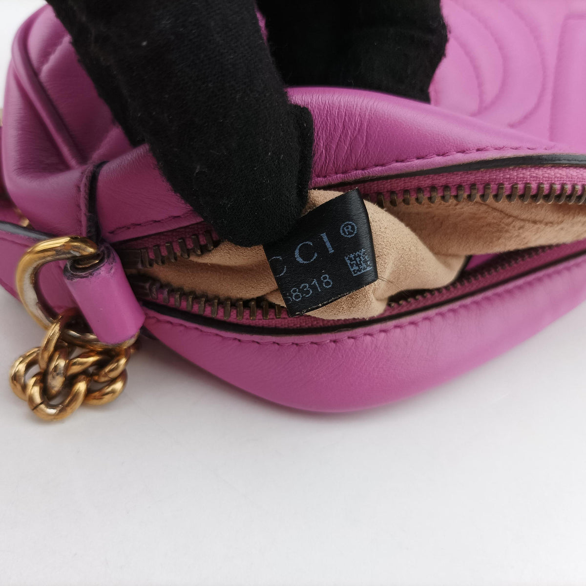 Vintage Gucci GG Marmont Pink Leather 448065 shoulderbag | stylenewstar