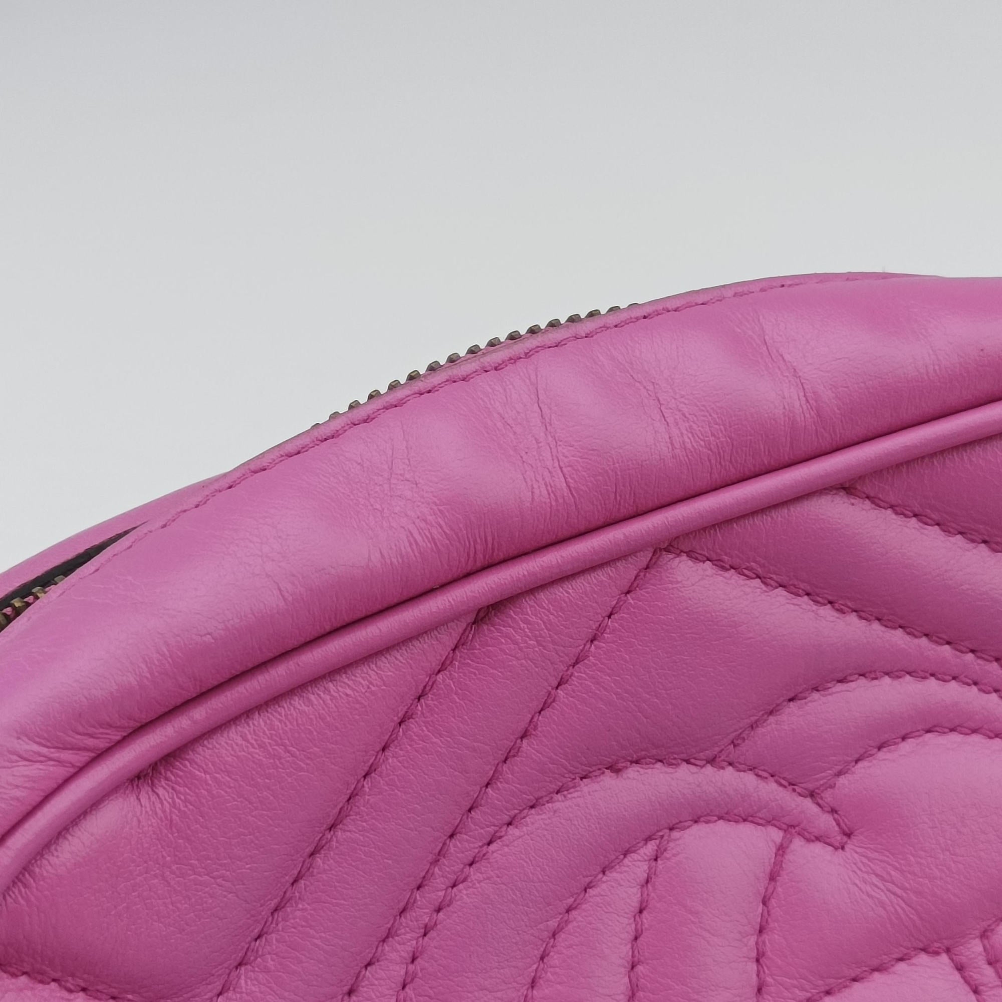 Vintage Gucci GG Marmont Pink Leather 448065 shoulderbag | stylenewstar
