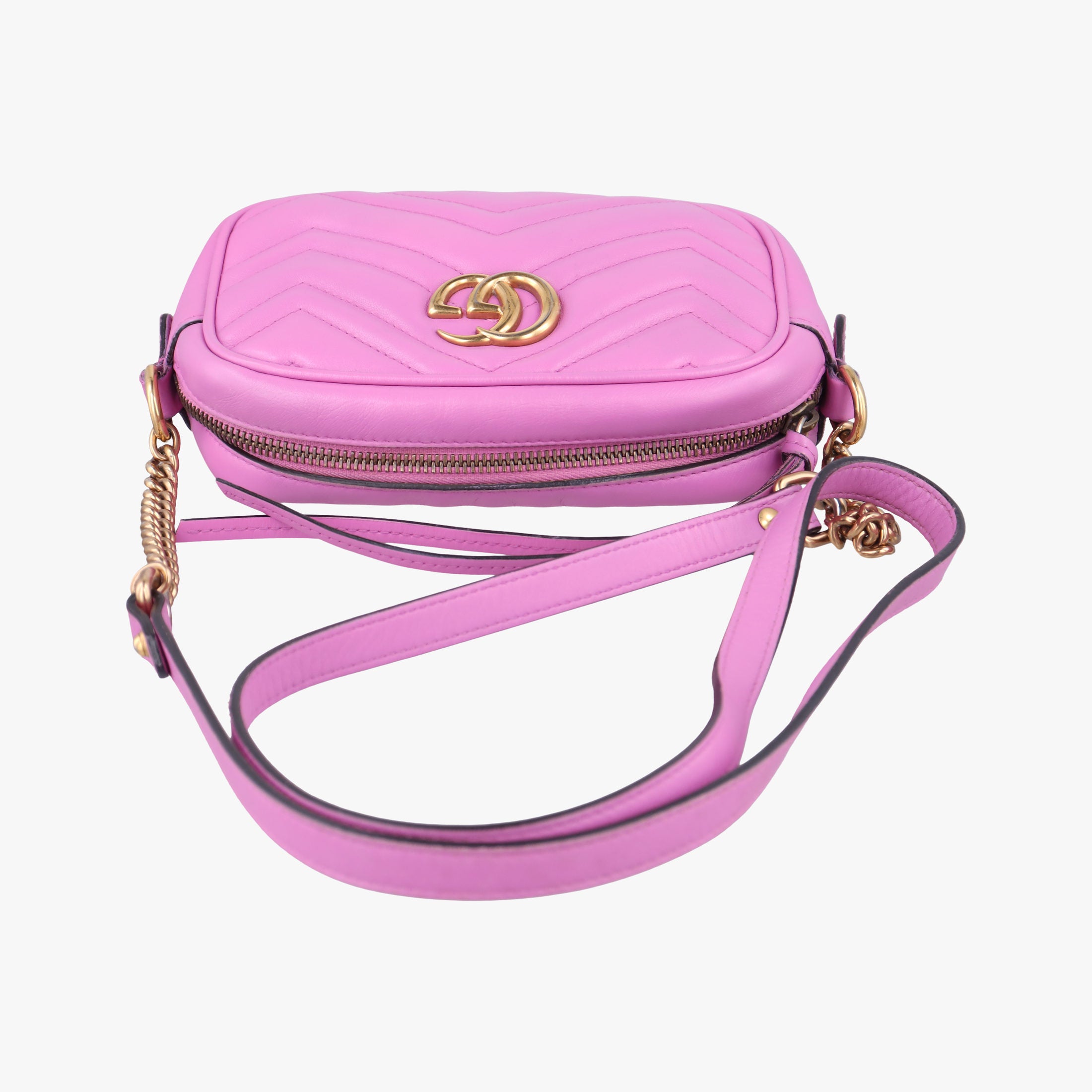 Vintage Gucci GG Marmont Pink Leather 448065 shoulderbag | stylenewstar