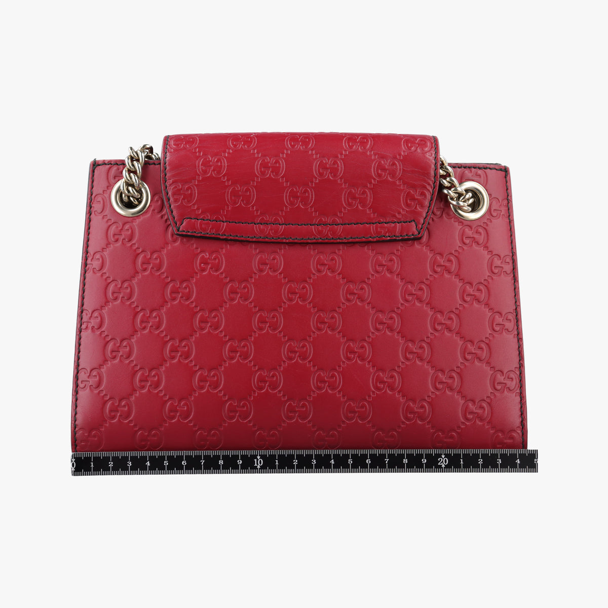Pre-owned Gucci Emily Red Leather 369621 shoulderbag | stylenewstar