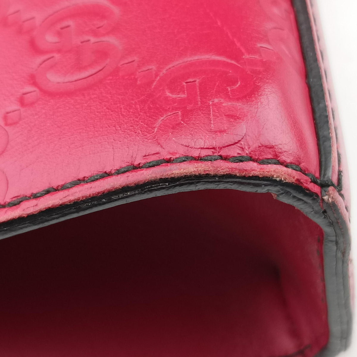 Pre-owned Gucci Emily Red Leather 369621 shoulderbag | stylenewstar