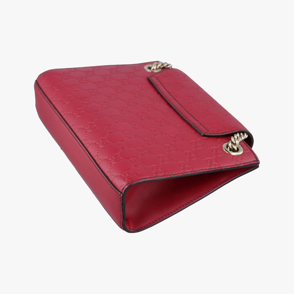 Pre-owned Gucci Emily Red Leather 369621 shoulderbag | stylenewstar
