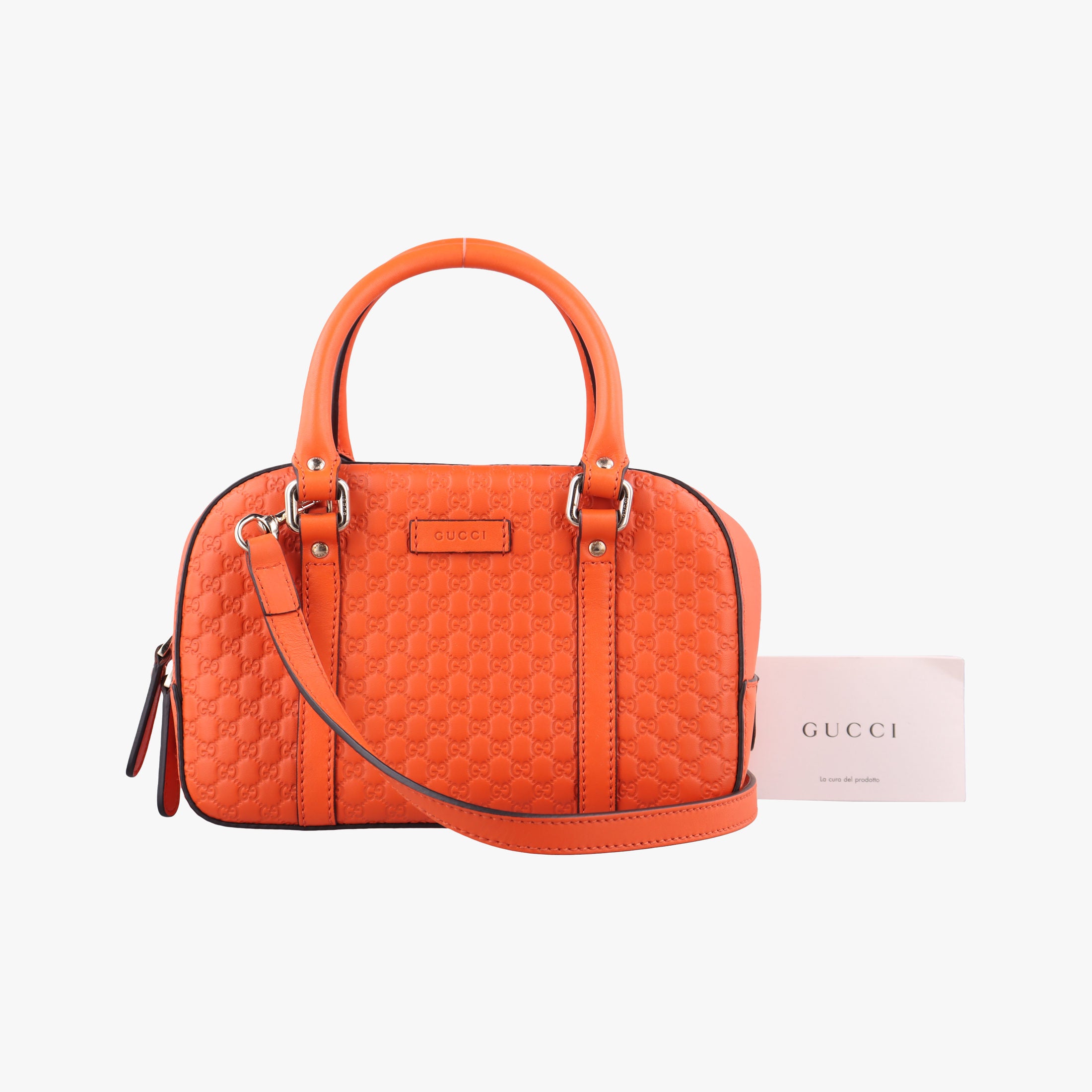 Pre-owned Gucci Microguccissima Orange Leather 510289 shoulderbag | stylenewstar