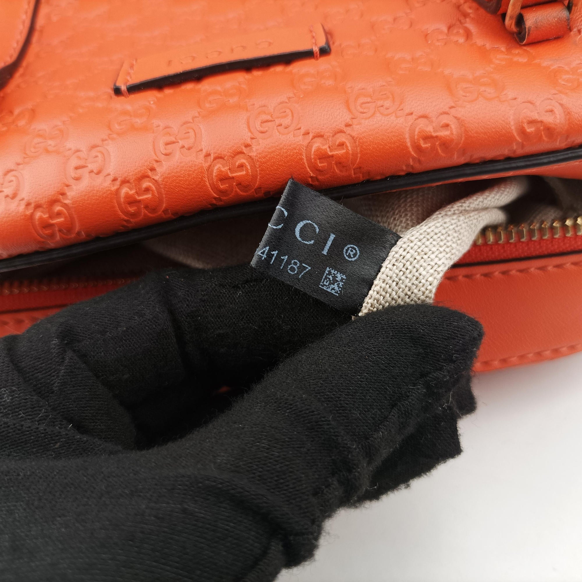 Pre-owned Gucci Microguccissima Orange Leather 510289 shoulderbag | stylenewstar