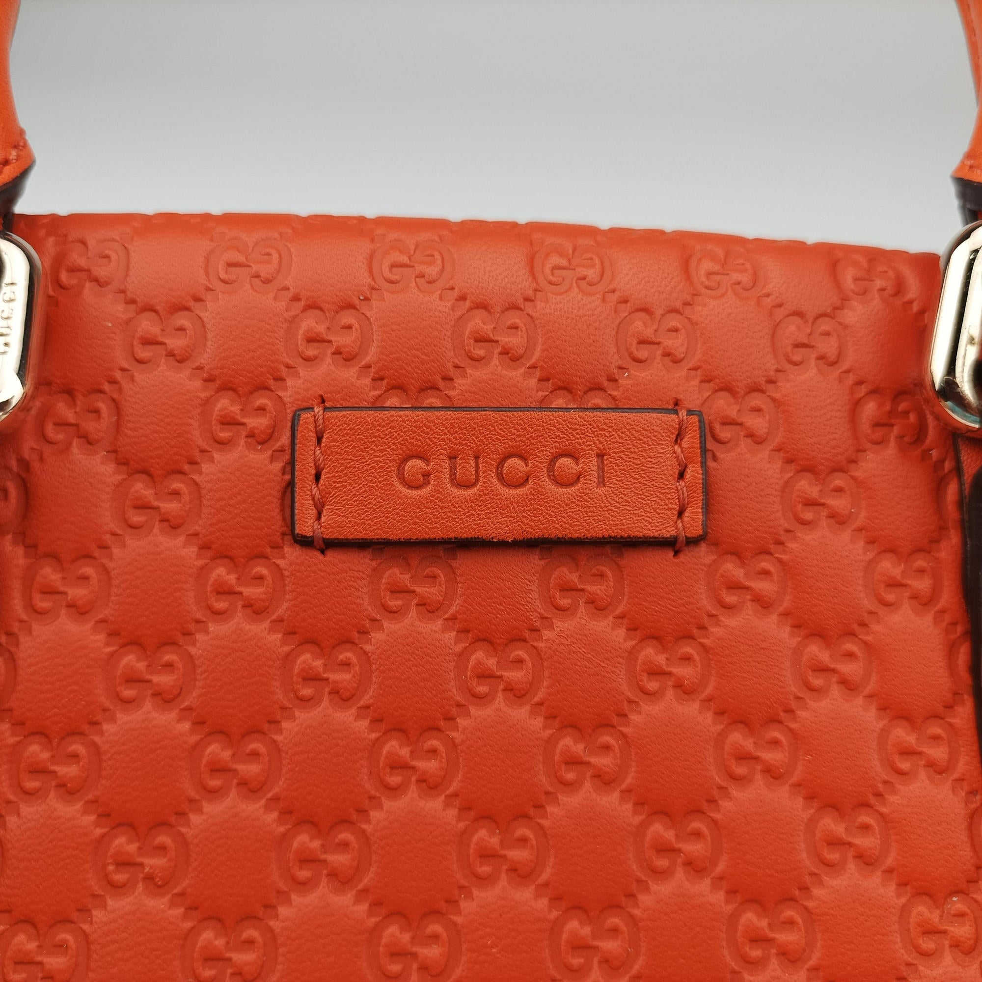 Pre-owned Gucci Microguccissima Orange Leather 510289 shoulderbag | stylenewstar