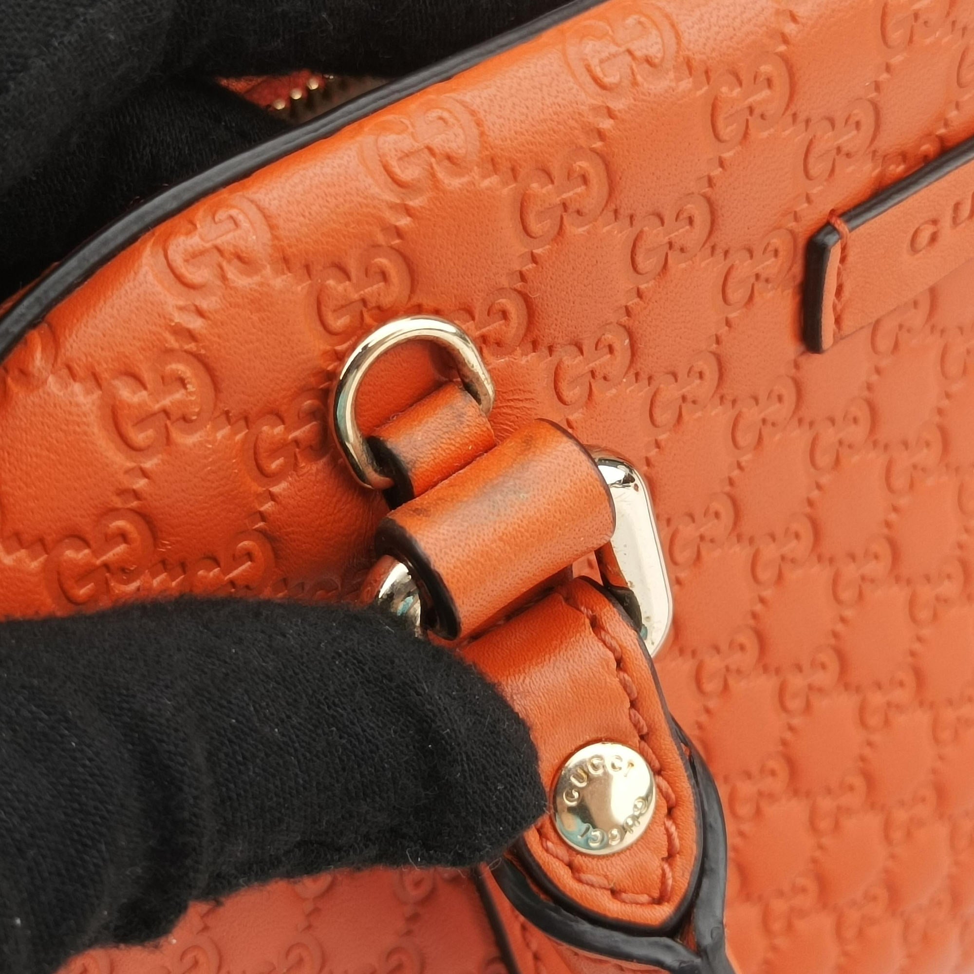 Pre-owned Gucci Microguccissima Orange Leather 510289 shoulderbag | stylenewstar