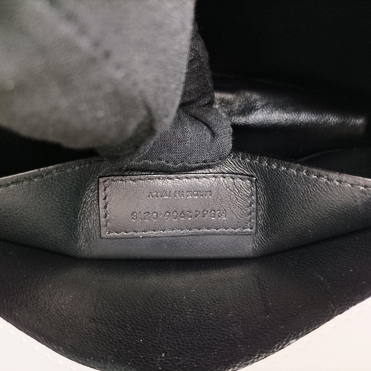 Pre-owned Yves Saint Laurent SUNSET Black×white Leather 442906 shoulderbag | stylenewstar