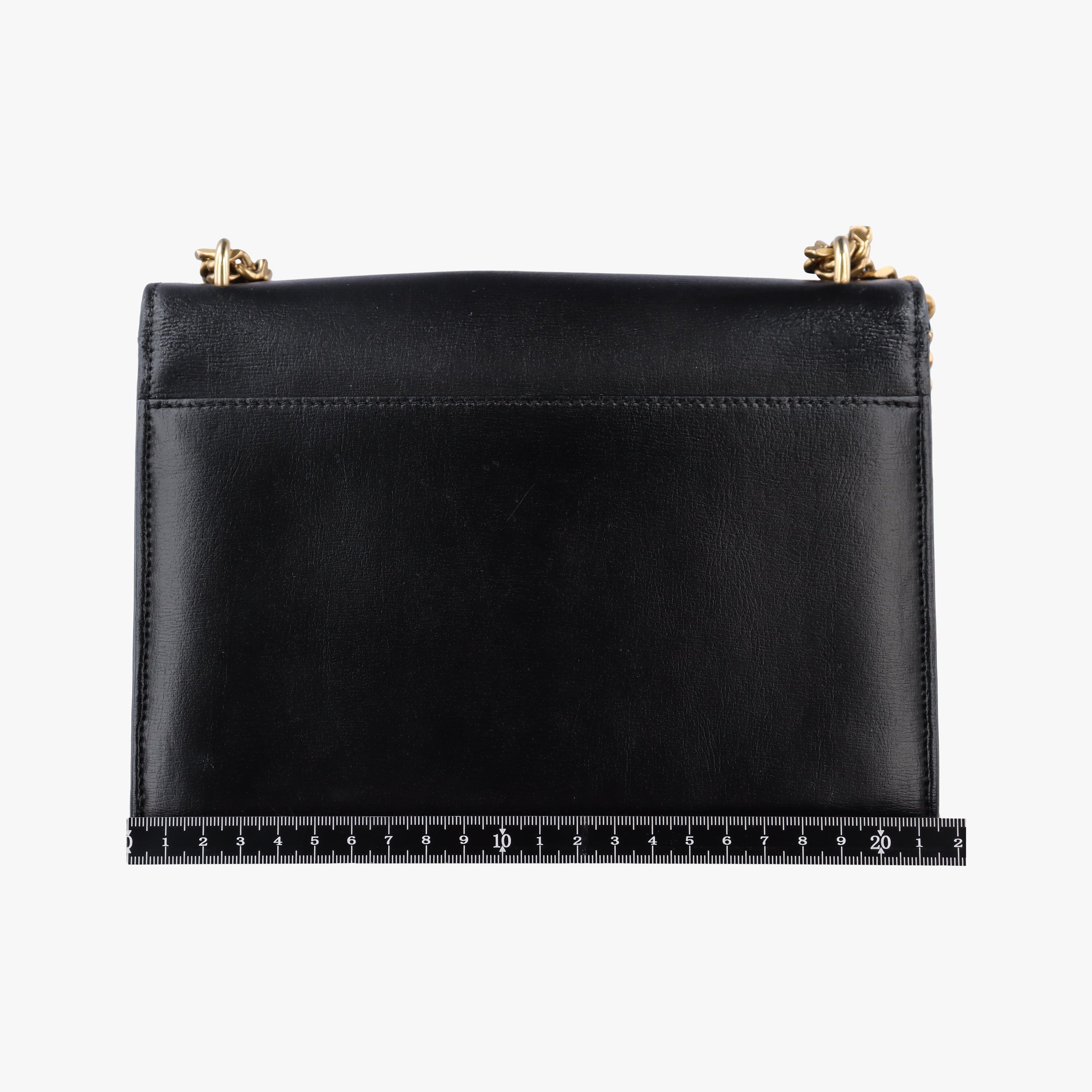 Pre-owned Yves Saint Laurent SUNSET Black×white Leather 442906 shoulderbag | stylenewstar