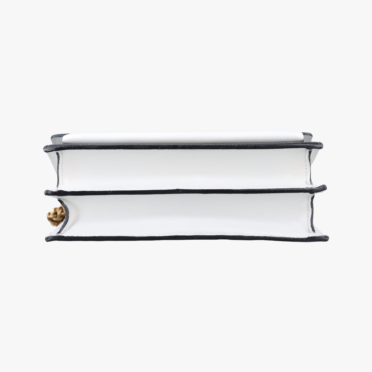 Pre-owned Yves Saint Laurent SUNSET Black×white Leather 442906 shoulderbag | stylenewstar