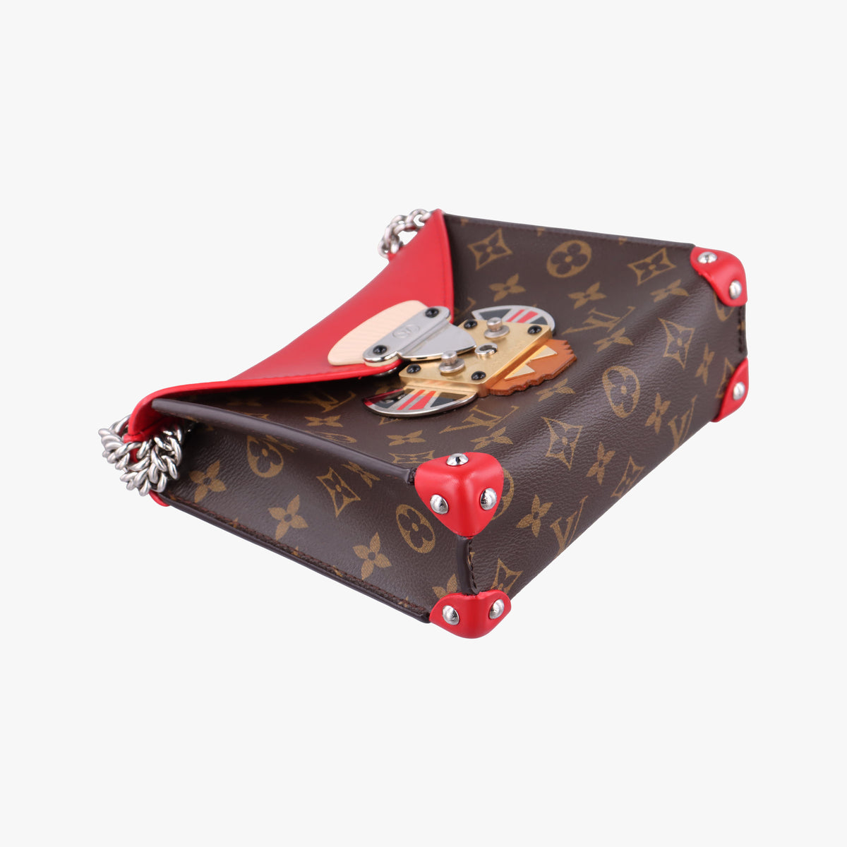 Pre-owned Louis Vuitton TRIBAL MASK Brown Monogram canvas×leather M50129 shoulderbag | stylenewstar