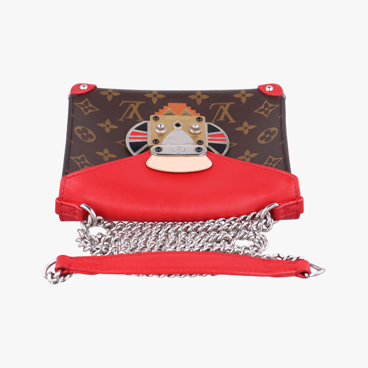 Secondhand Louis Vuitton TRIBAL MASK Brown Monogram canvas×leather M50129 shoulderbag | stylenewstar