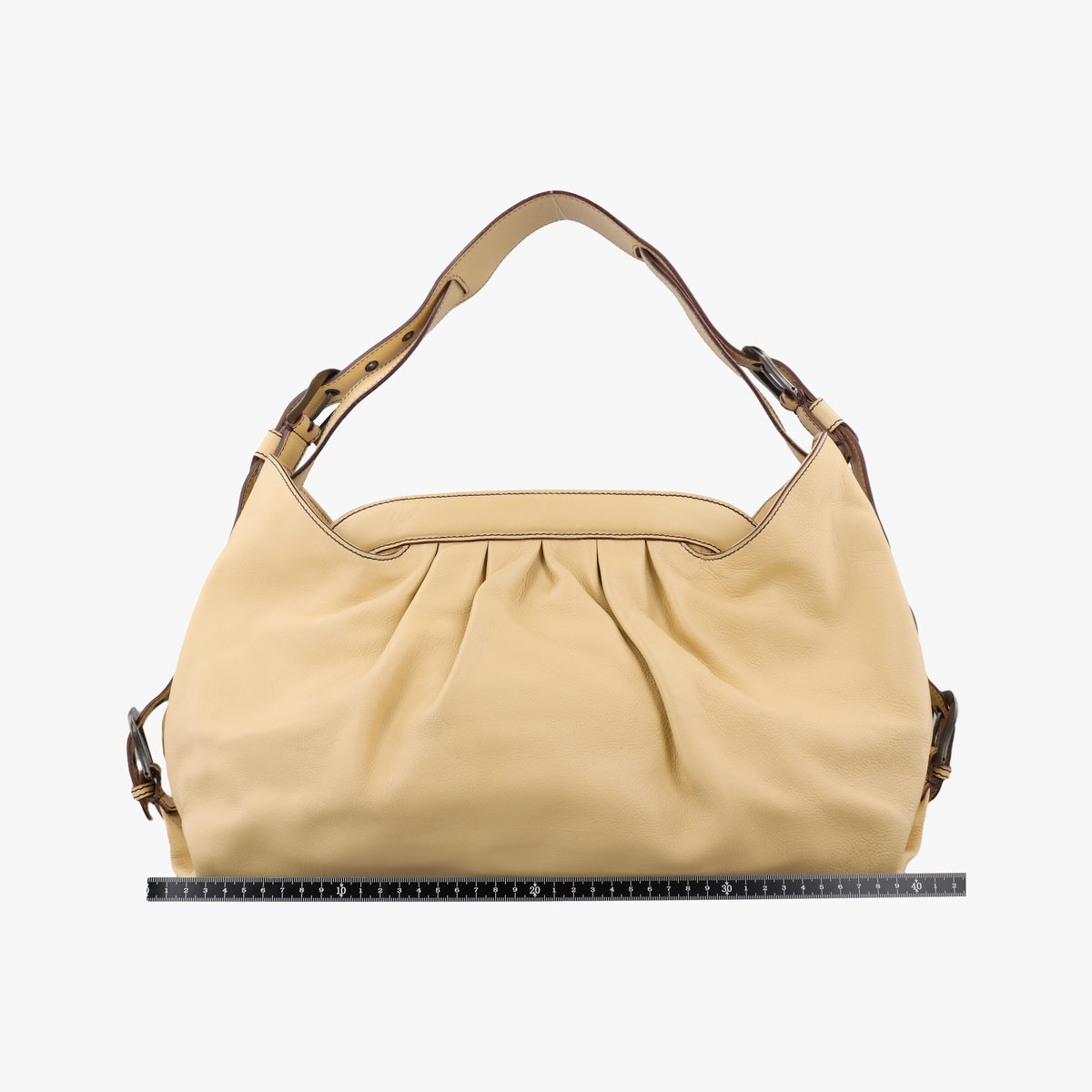 Pre-owned Fendi Toile de Cuir Yellow Leather 8BR579 handbag | stylenewstar
