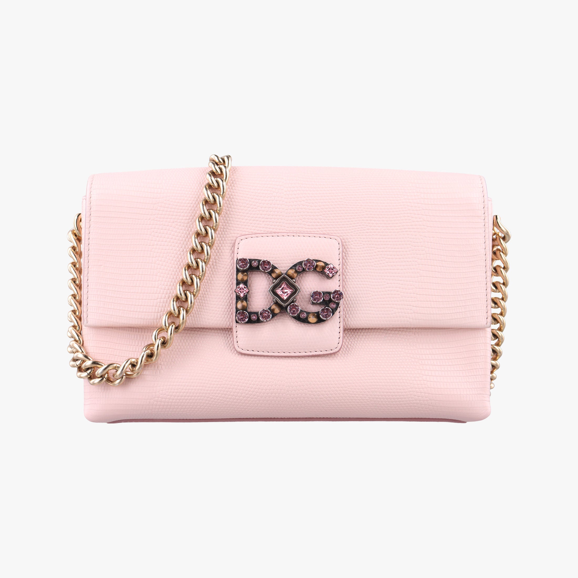 Pre-owned Dolce & Gabbana DG millennials Pink Leather  shoulderbag | stylenewstar