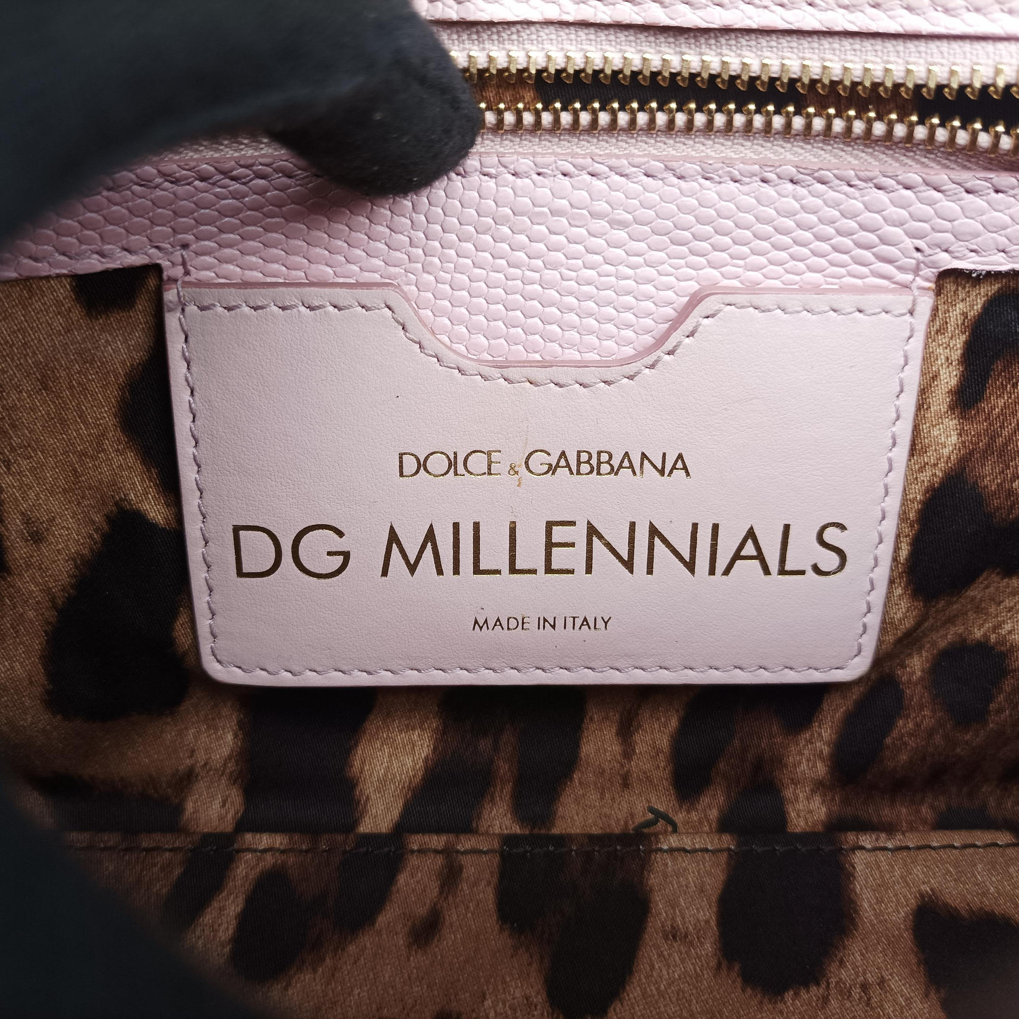 Pre-owned Dolce & Gabbana DG millennials Pink Leather  shoulderbag | stylenewstar