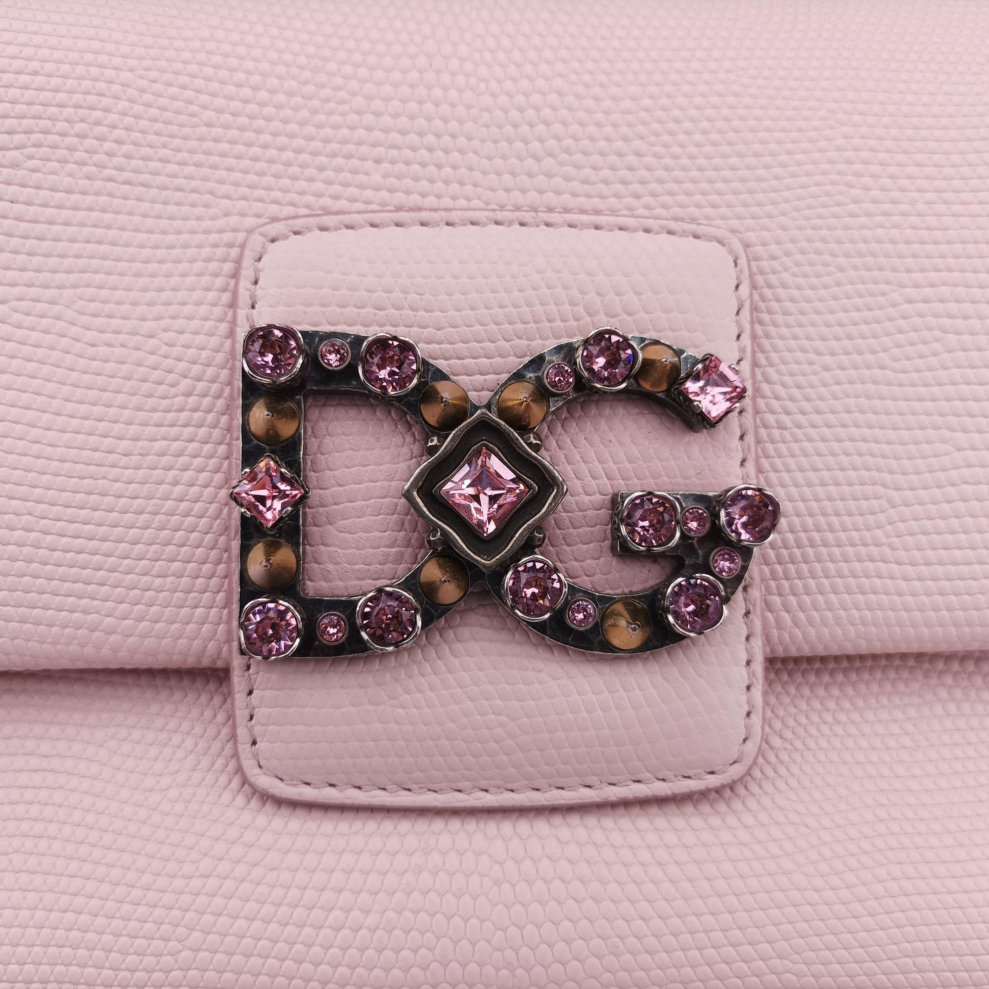 Pre-owned Dolce & Gabbana DG millennials Pink Leather  shoulderbag | stylenewstar