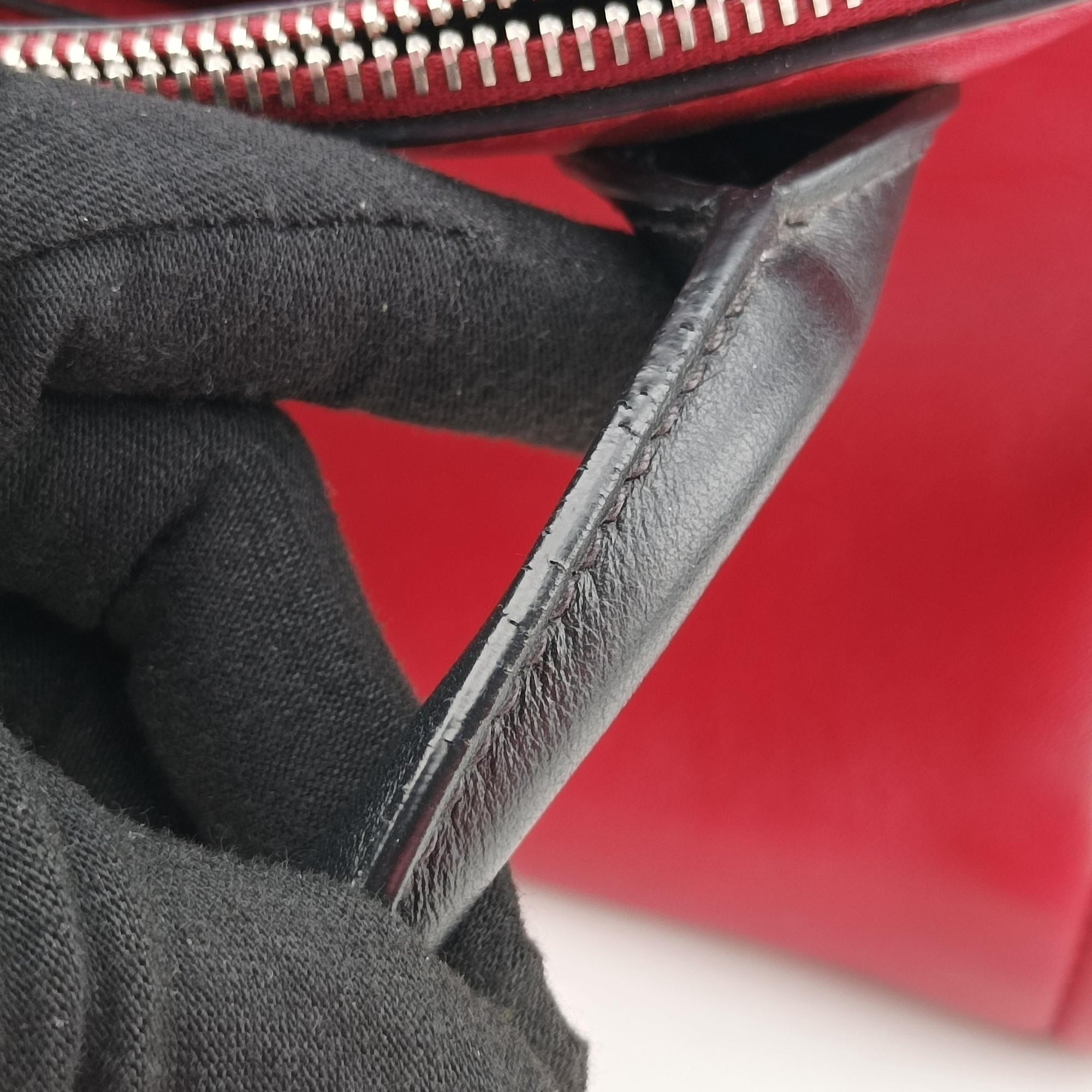 Pre-owned Prada Concept Red Leather 1BA175 shoulderbag | stylenewstar