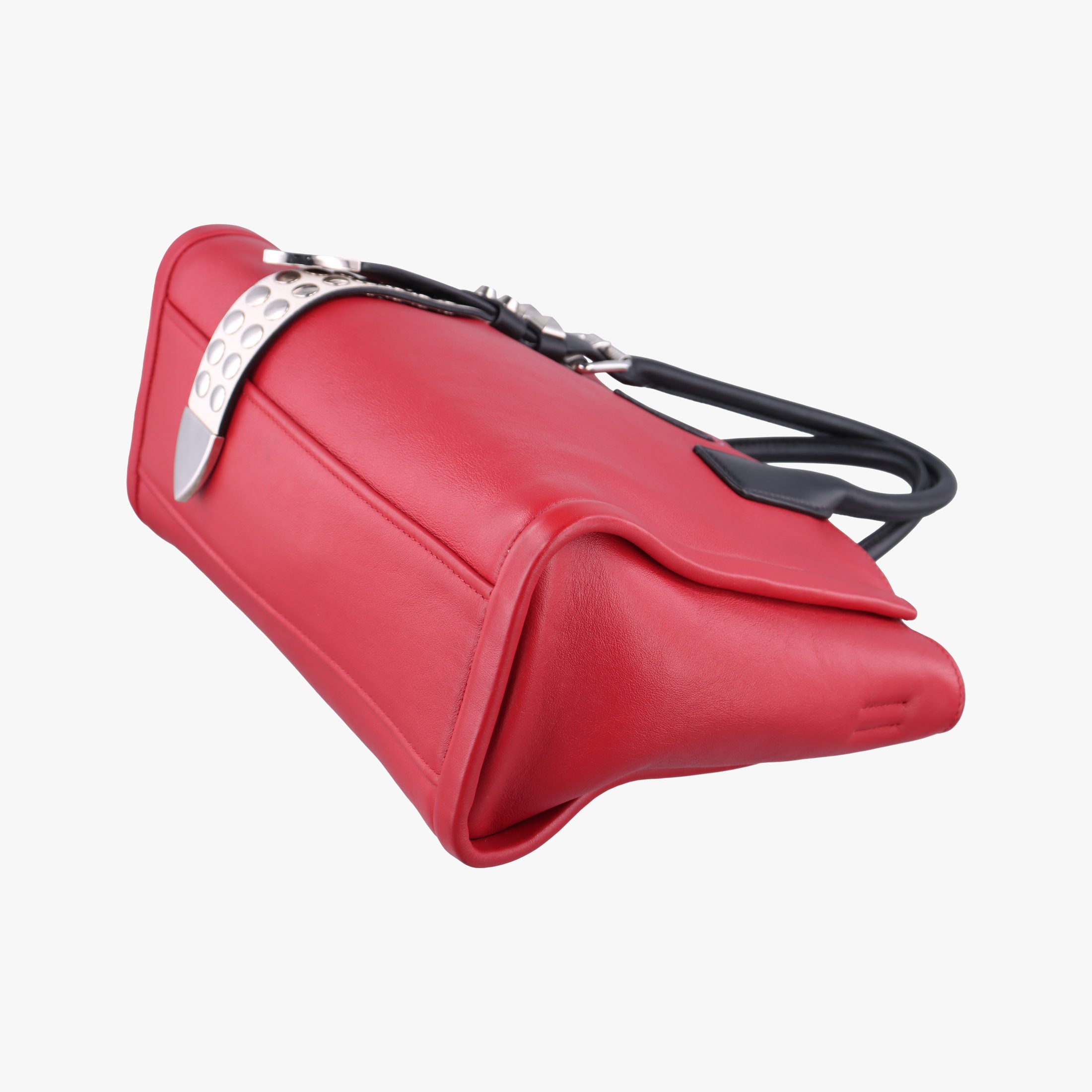 Pre-owned Prada Concept Red Leather 1BA175 shoulderbag | stylenewstar