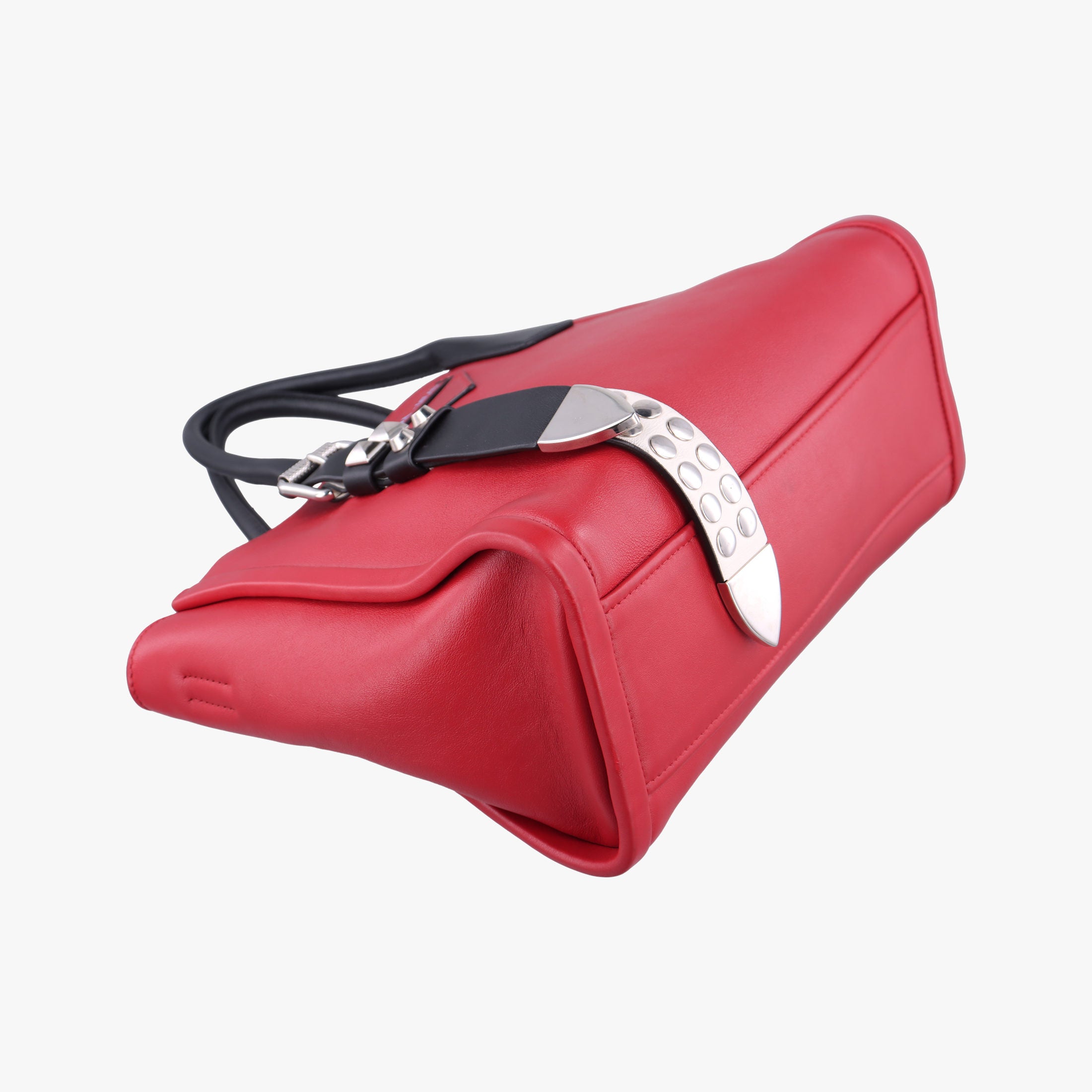 Pre-owned Prada Concept Red Leather 1BA175 shoulderbag | stylenewstar