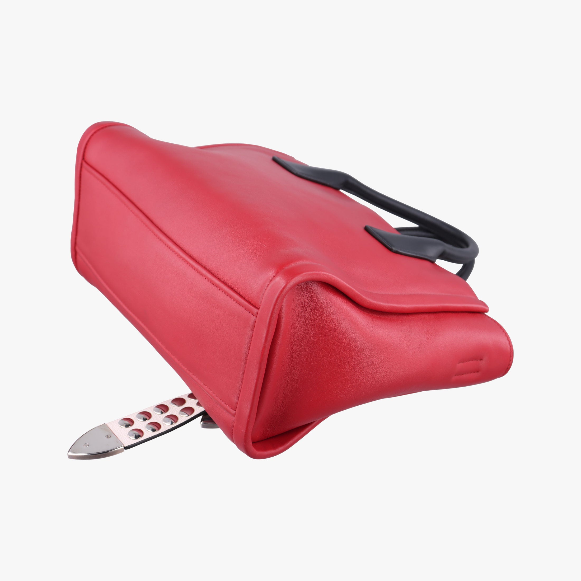 Pre-owned Prada Concept Red Leather 1BA175 shoulderbag | stylenewstar