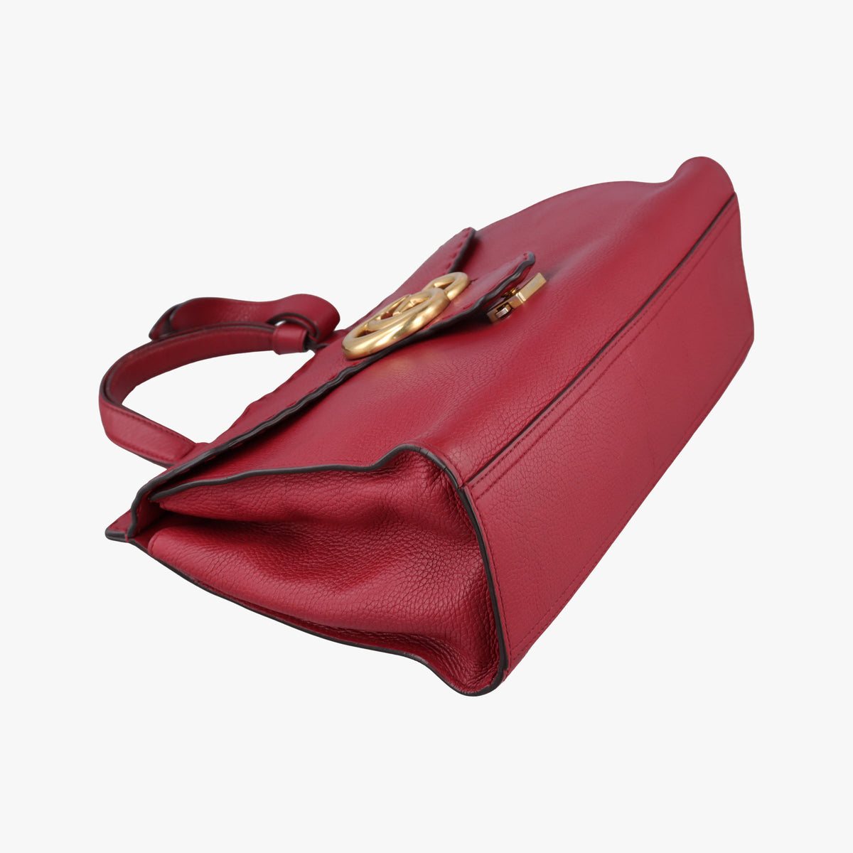 Pre-owned Gucci GG Marmont Red Leather 421890 shoulderbag | stylenewstar