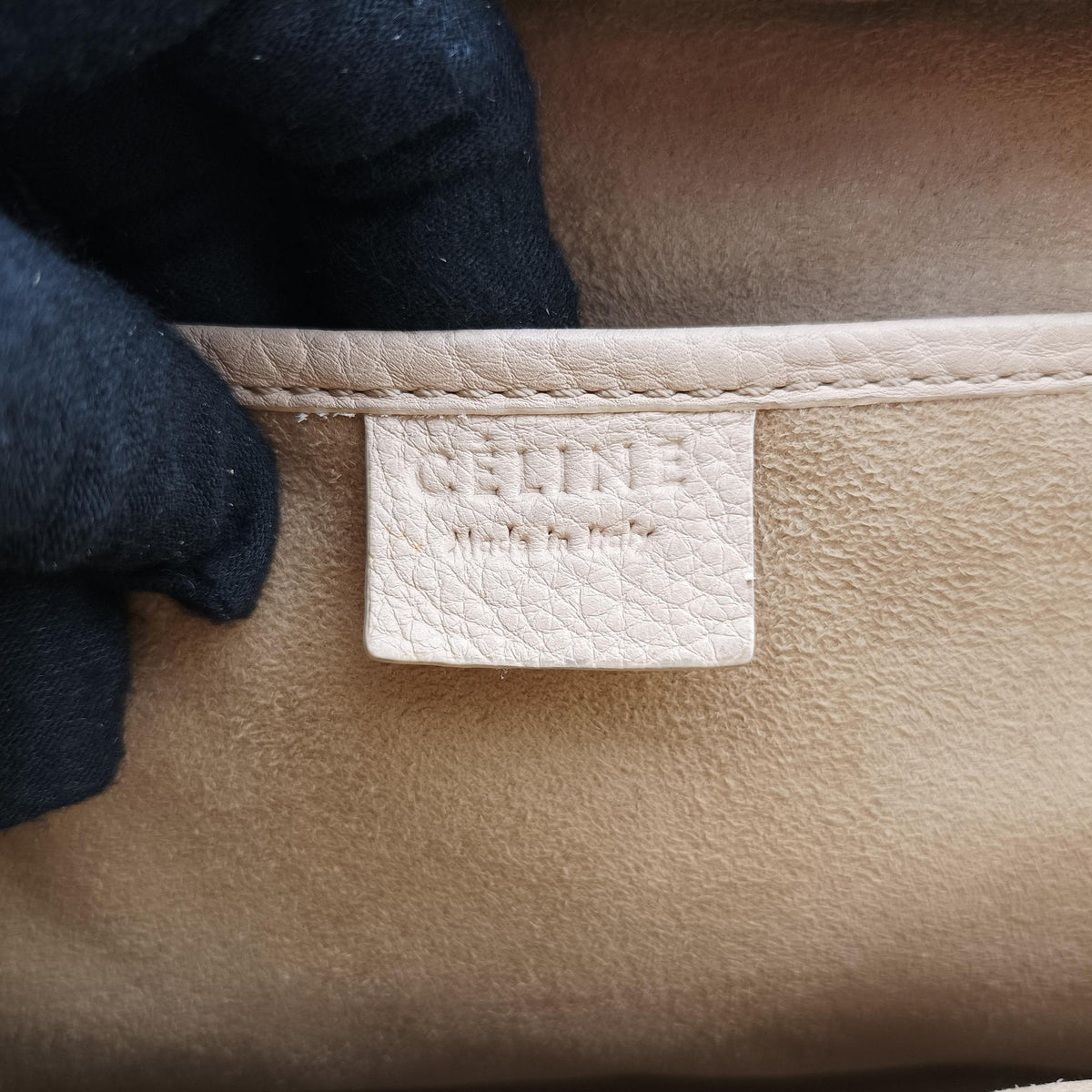 Vintage Celine luggage nano shopper Beige Leather  handbag | stylenewstar
