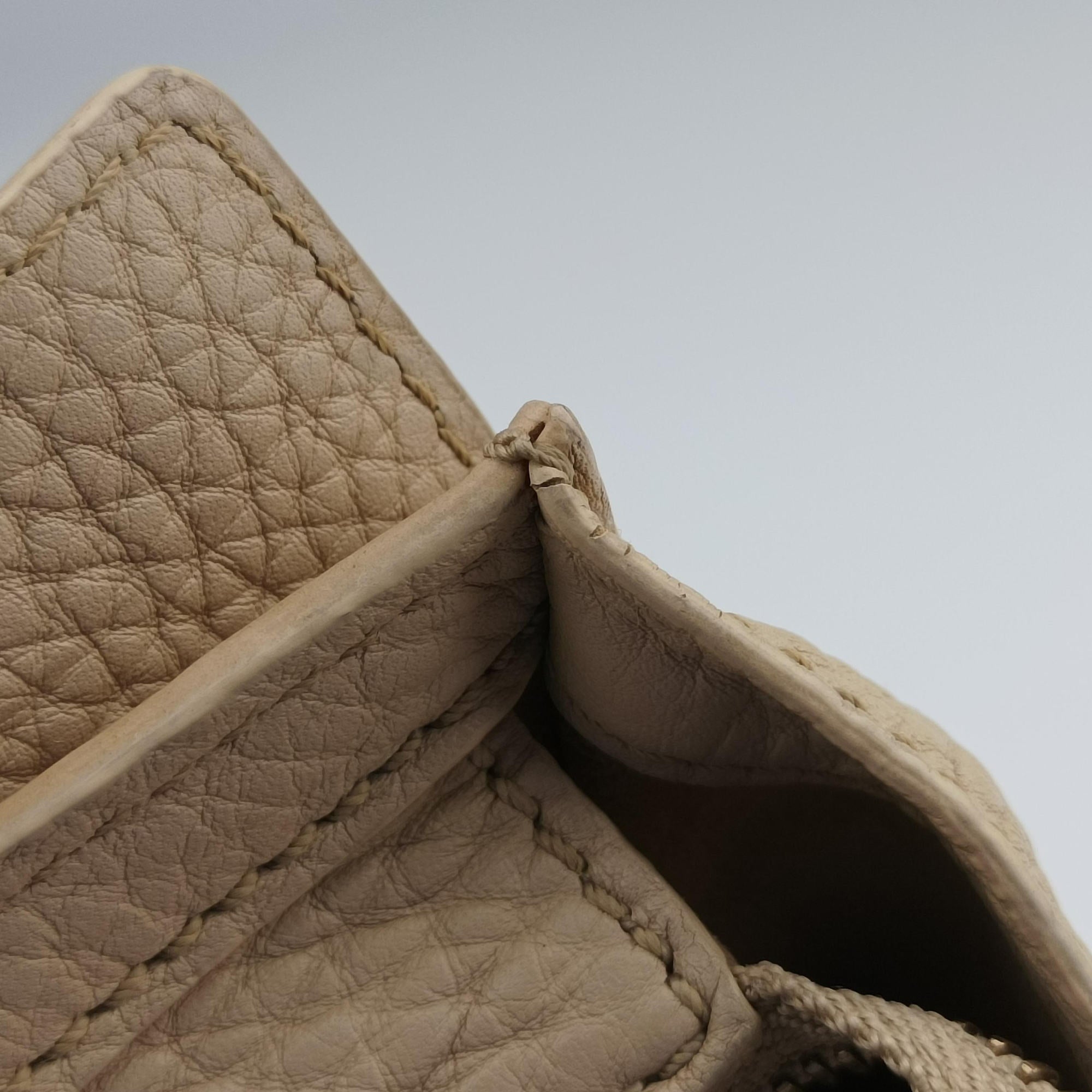 Vintage Celine luggage nano shopper Beige Leather  handbag | stylenewstar