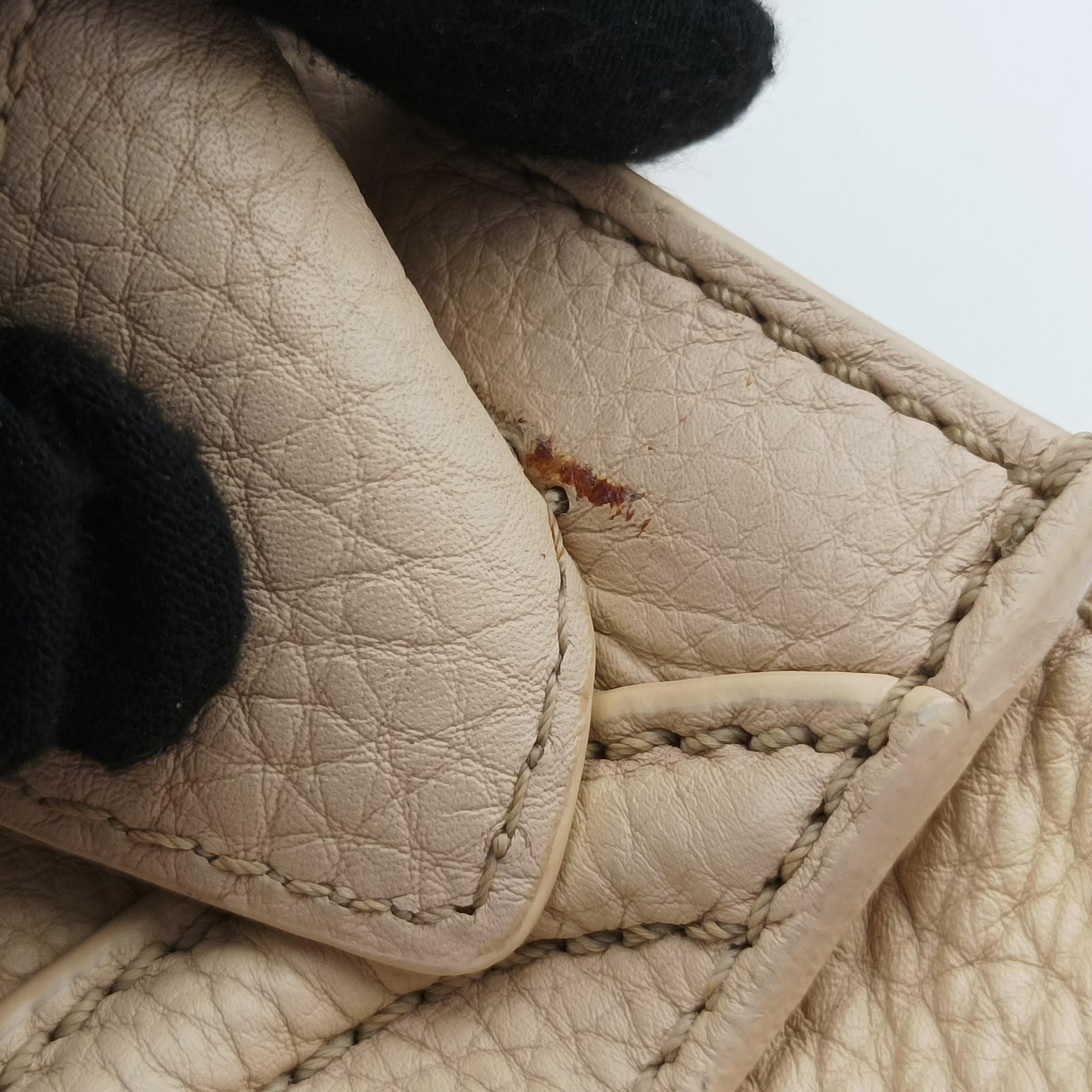 Vintage Celine luggage nano shopper Beige Leather  handbag | stylenewstar