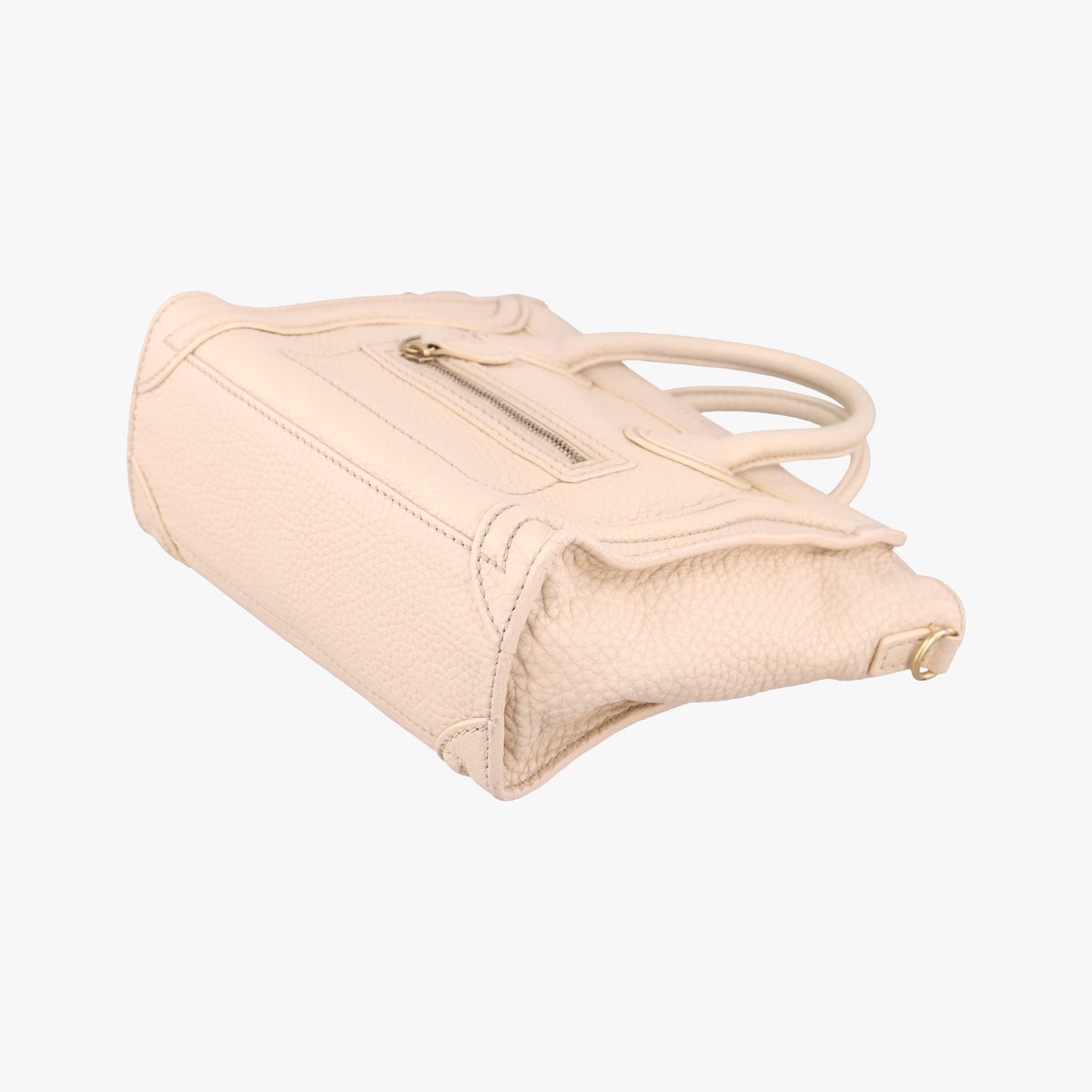 Vintage Celine luggage nano shopper Beige Leather  handbag | stylenewstar