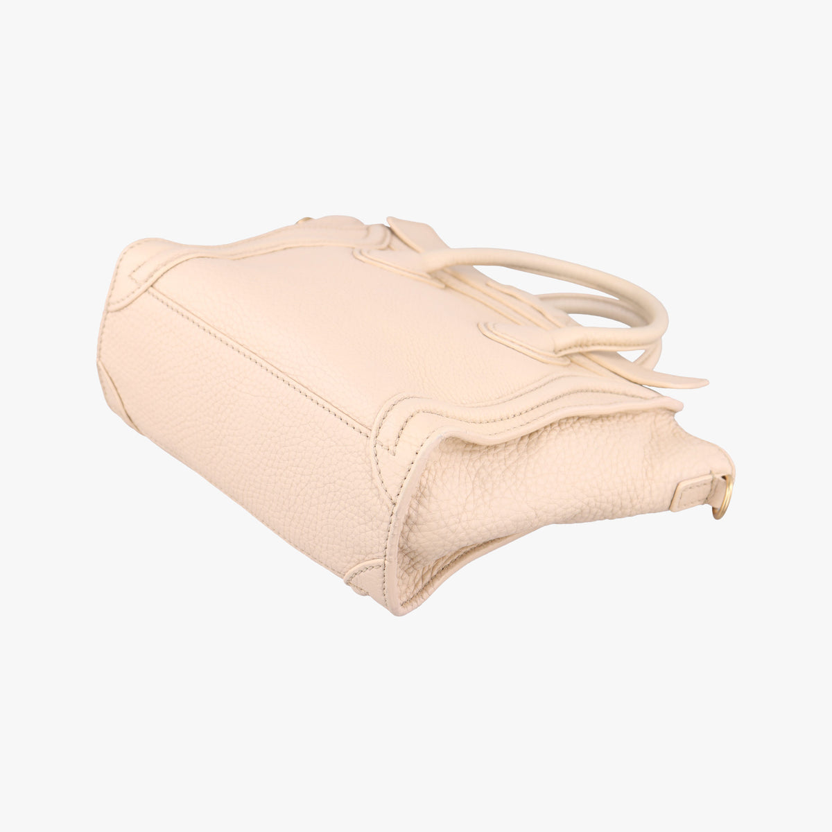 Vintage Celine luggage nano shopper Beige Leather  handbag | stylenewstar